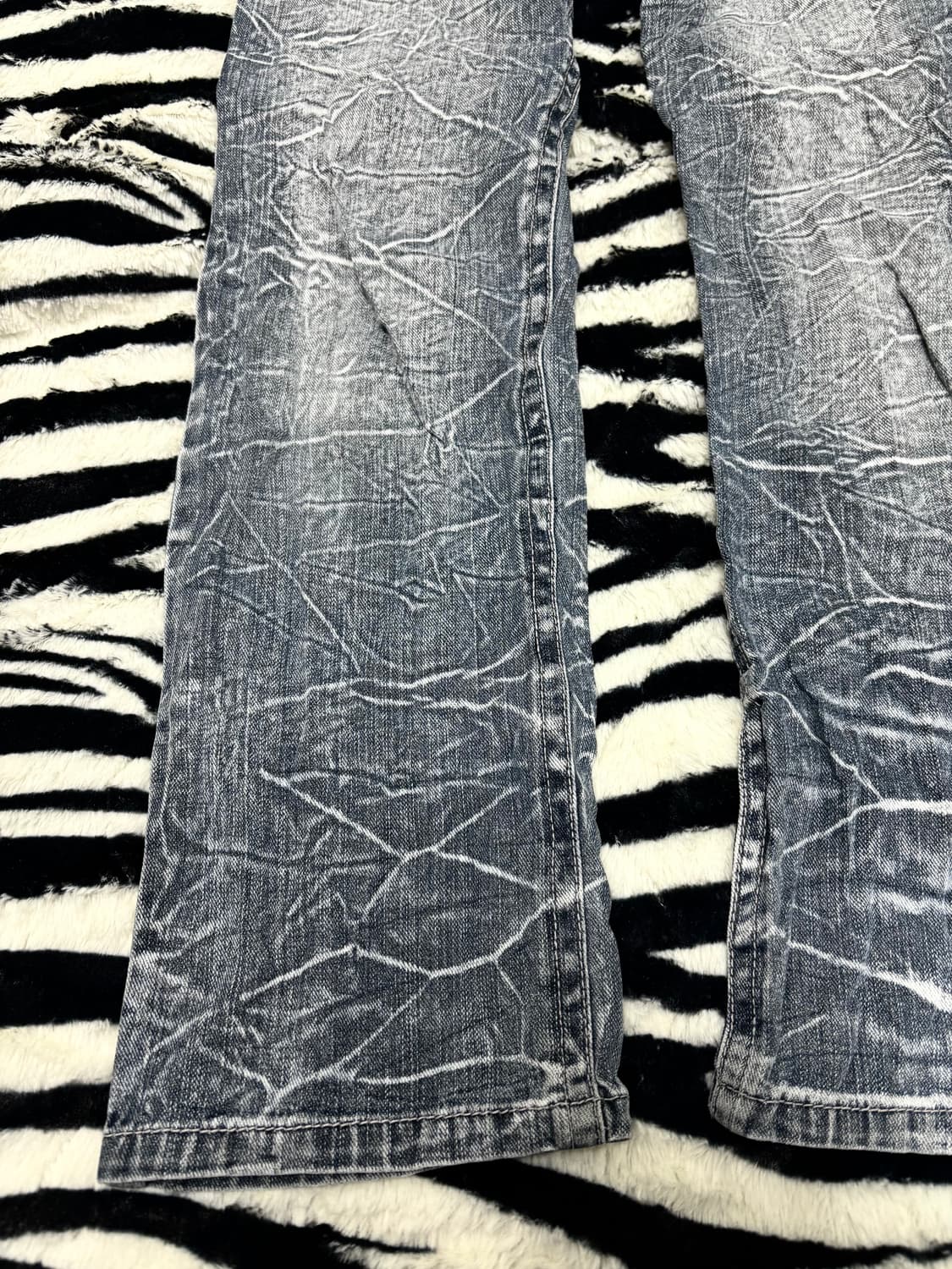 Y2K Back Wings Print Crack Pants 상품이미지5