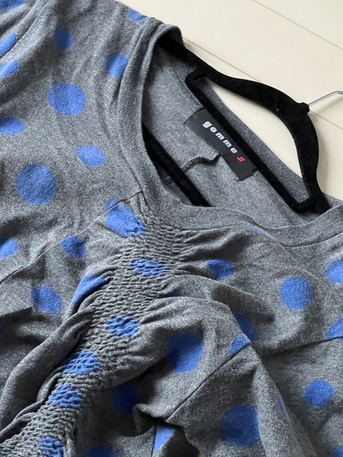 Gomme 도트 비대칭 티셔츠 상품이미지4