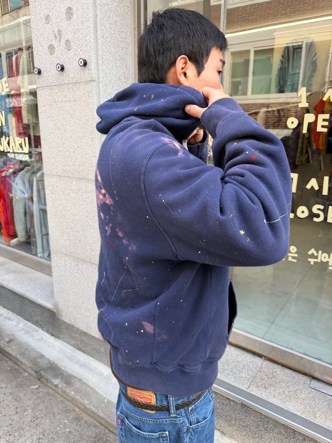 Polo painting thermal hood zip-up 상품이미지8