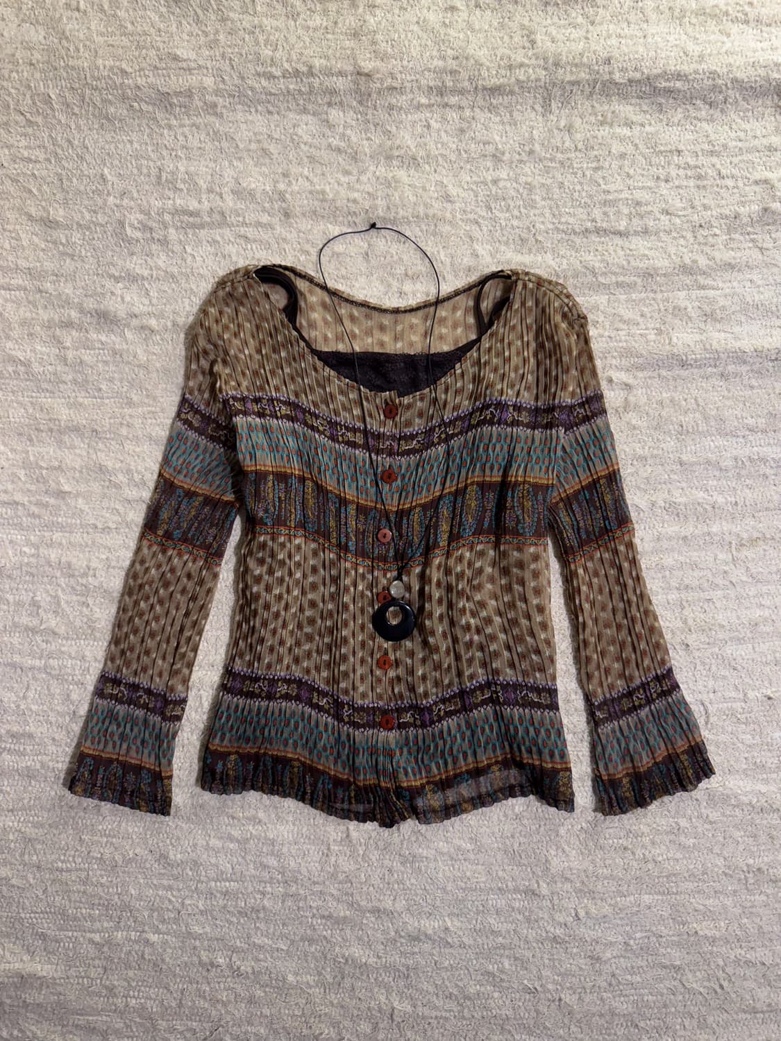 Ethnic See-through Button Cardigan 0259 상품이미지1