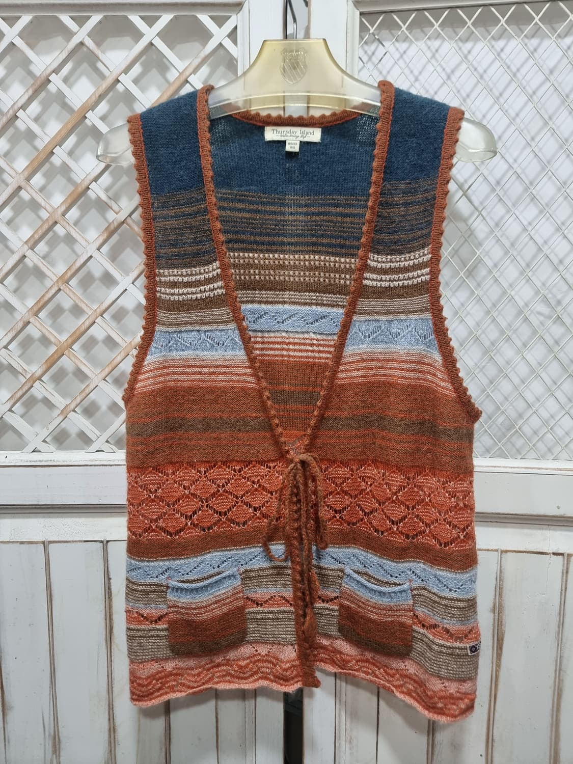 써스데이 아일랜드 알파카 혼방 베스트 (C708 상품이미지1