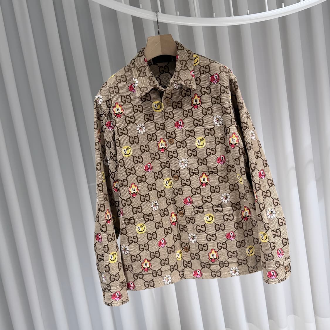 (A+/50) / 구찌 GG 캔버스 자켓 베이지 에보니 상품이미지3