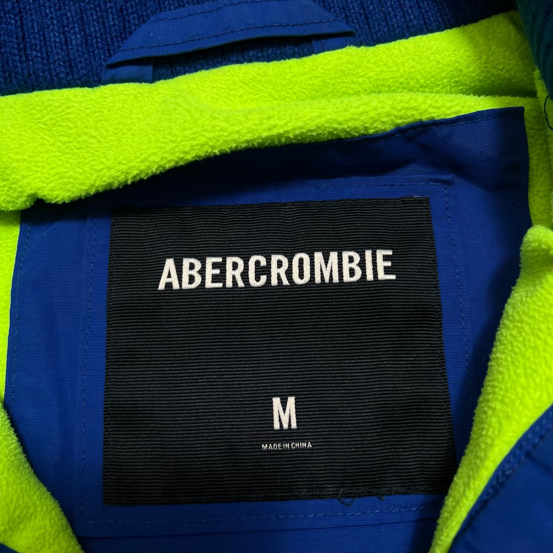 아베크롬비 이너플리스 안감 로고 바람막이 점퍼 [블루] M/95 상품이미지5