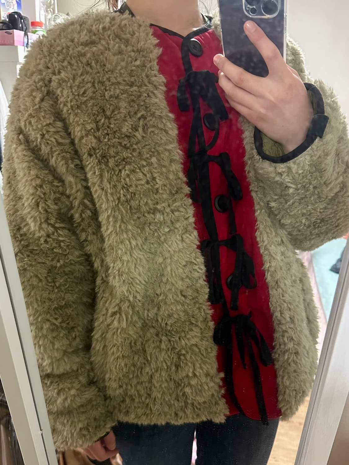 파르티멘토 리버시블 퀼팅 자켓 카키 (단종/정가13만원대) 상품이미지6