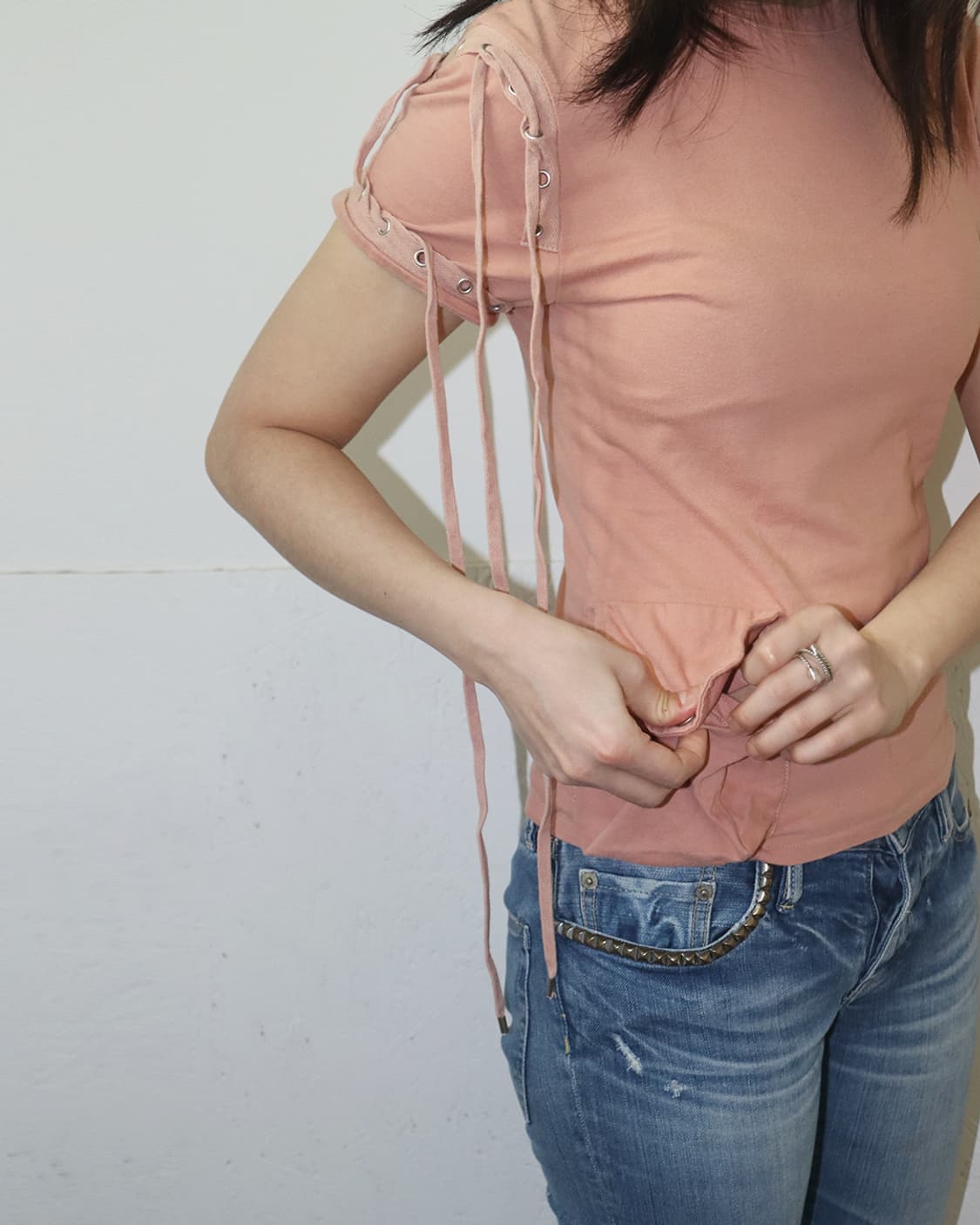 크리스찬 디올 by 존 갈리아노 03SS 슬리브 타이 디테일 티셔츠 상품이미지3