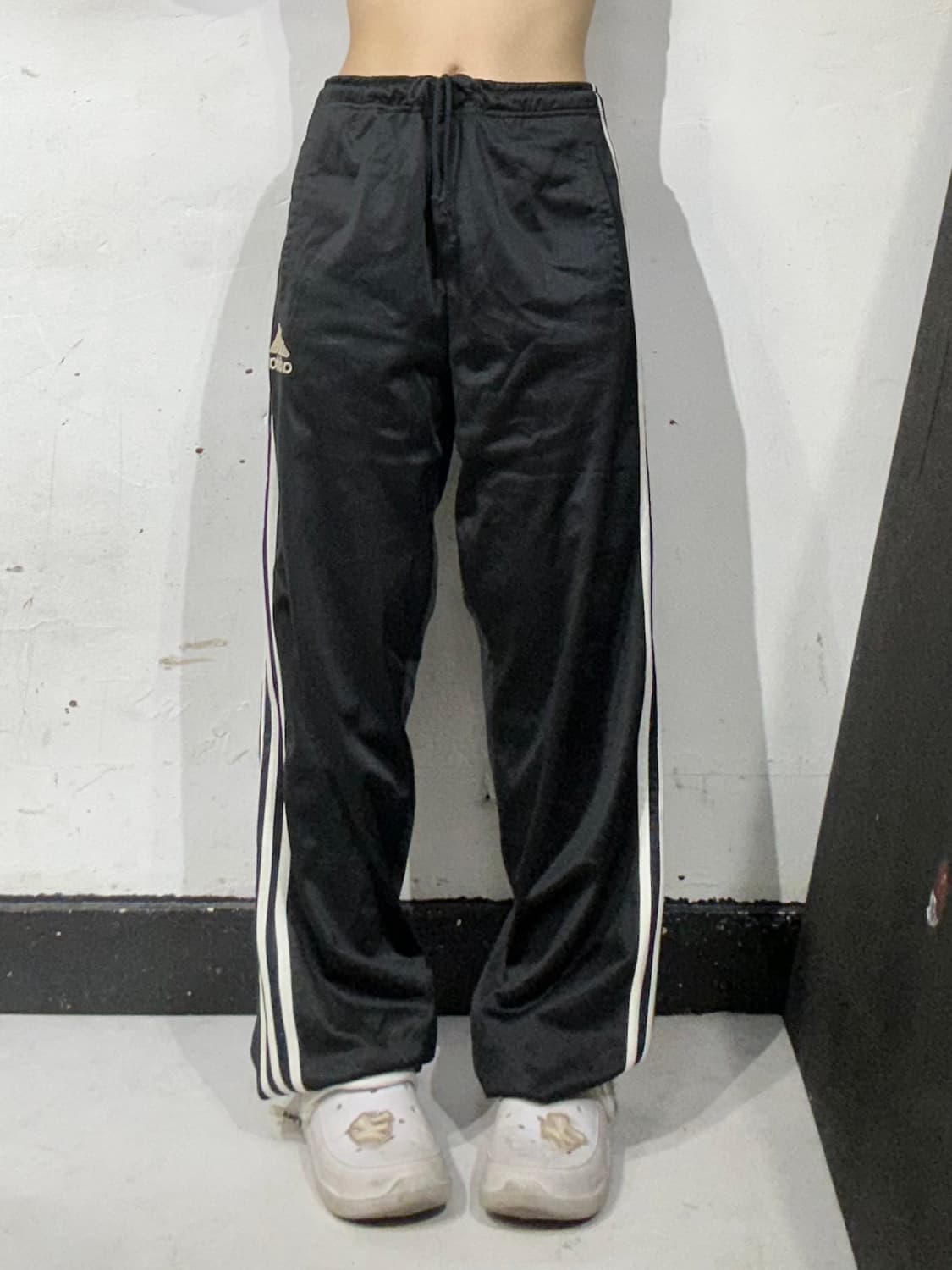 90s 아디다스 대대장 블랙 삼선 와이드 추리닝 바지 트레이닝 팬츠 L 상품이미지2