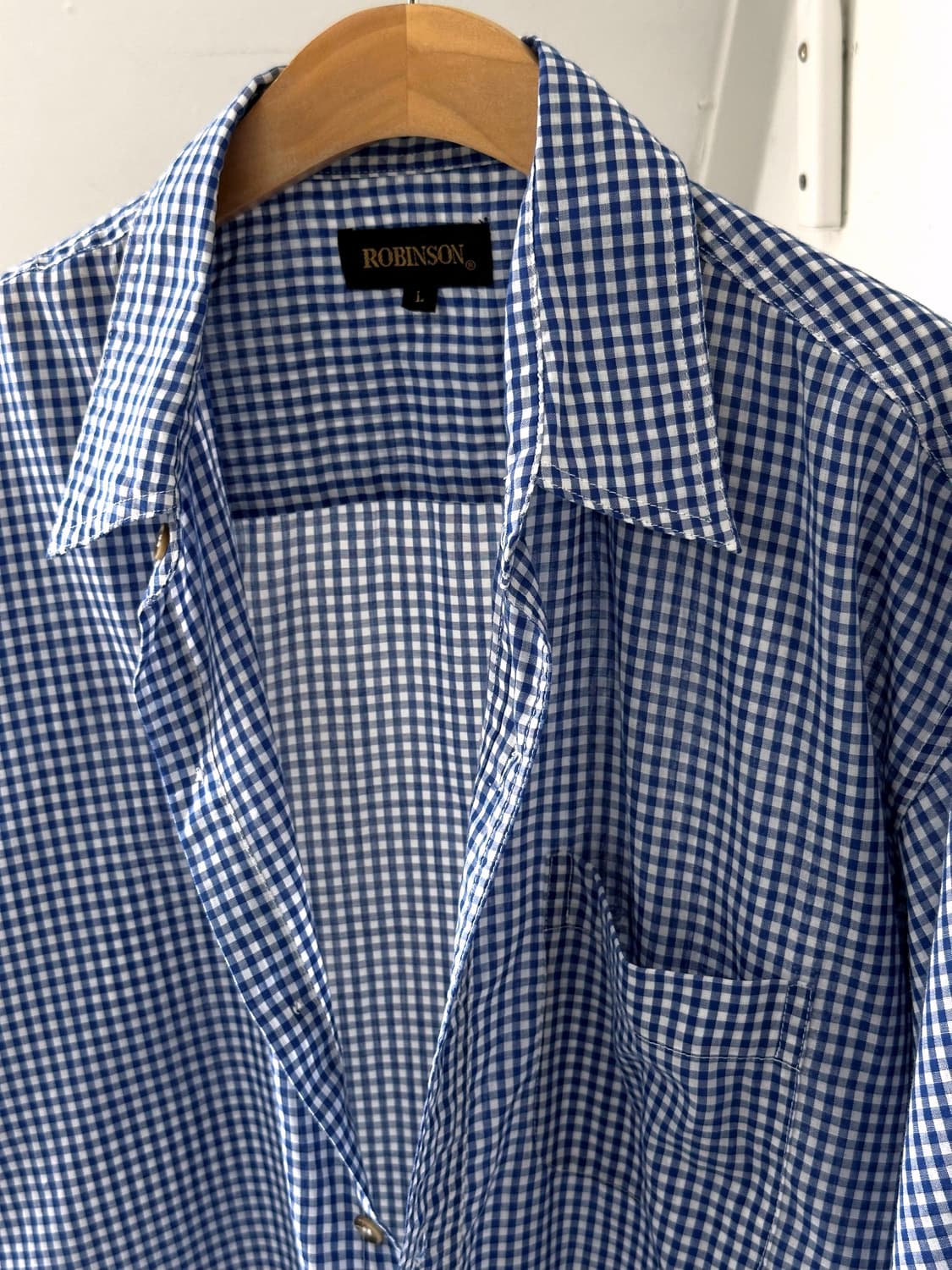 Light fabric gingham check H/S shirt 상품이미지4