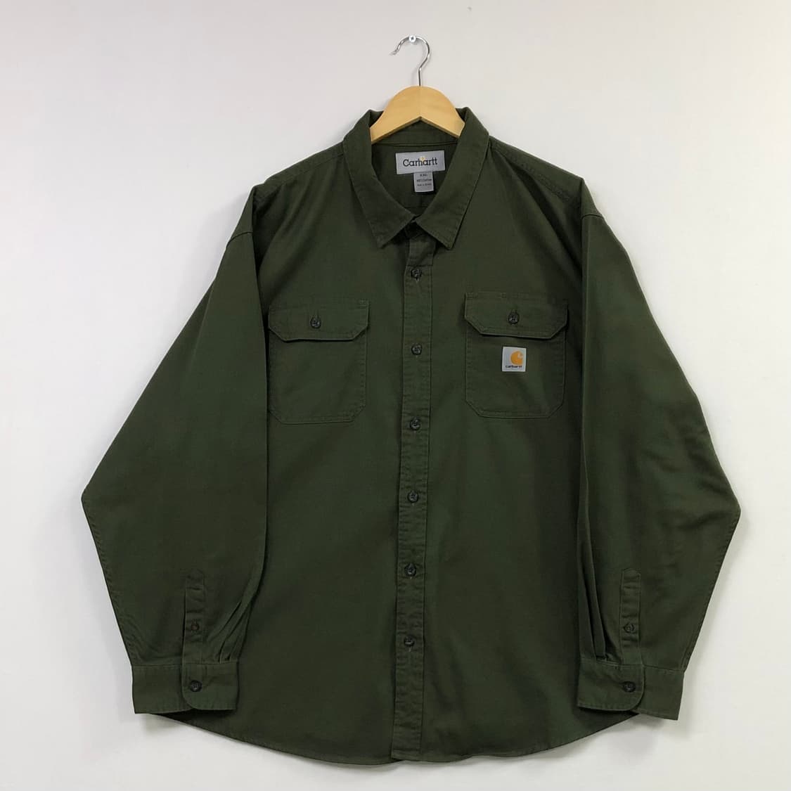 Xxl 칼하트 카키 워크 빅셔츠 상품이미지2