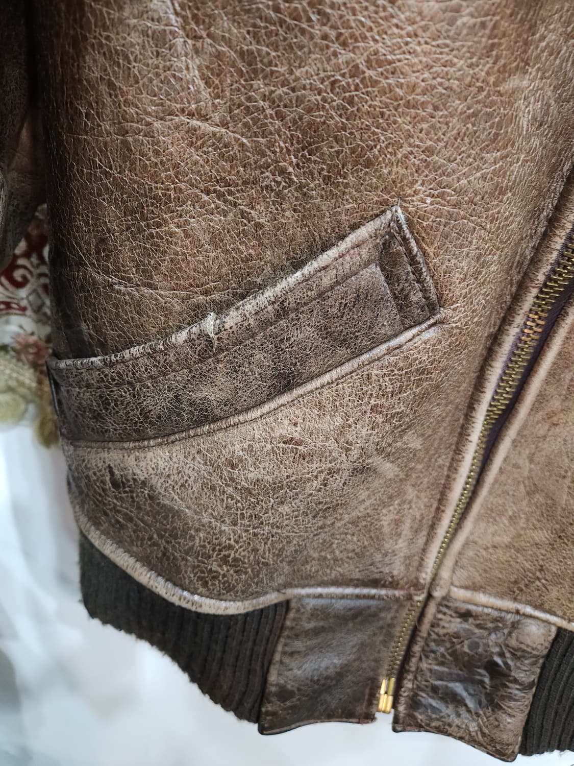 아비렉스 80s B6 양가죽 항공 무스탕 점퍼
​
 상품이미지3