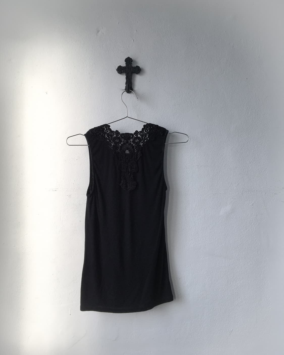 Crochet lace trimming sleeveless 상품이미지4