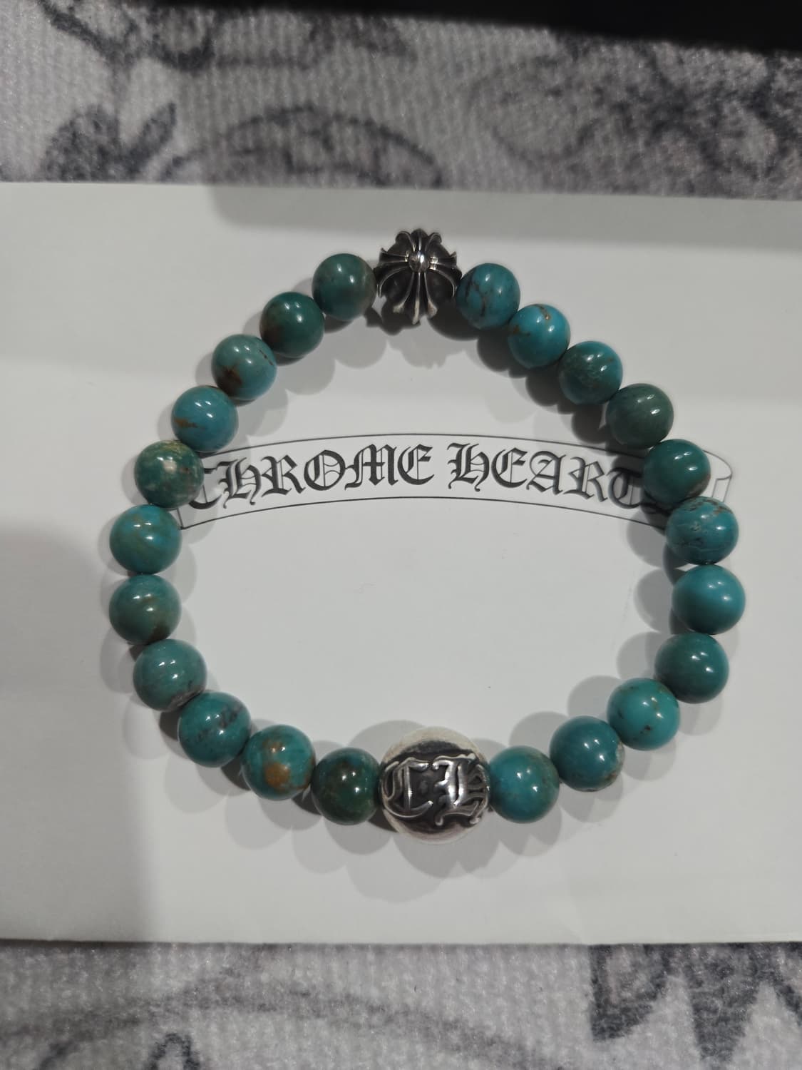크롬하츠 비즈&터키석10mm팔찌(정품) 상품이미지3