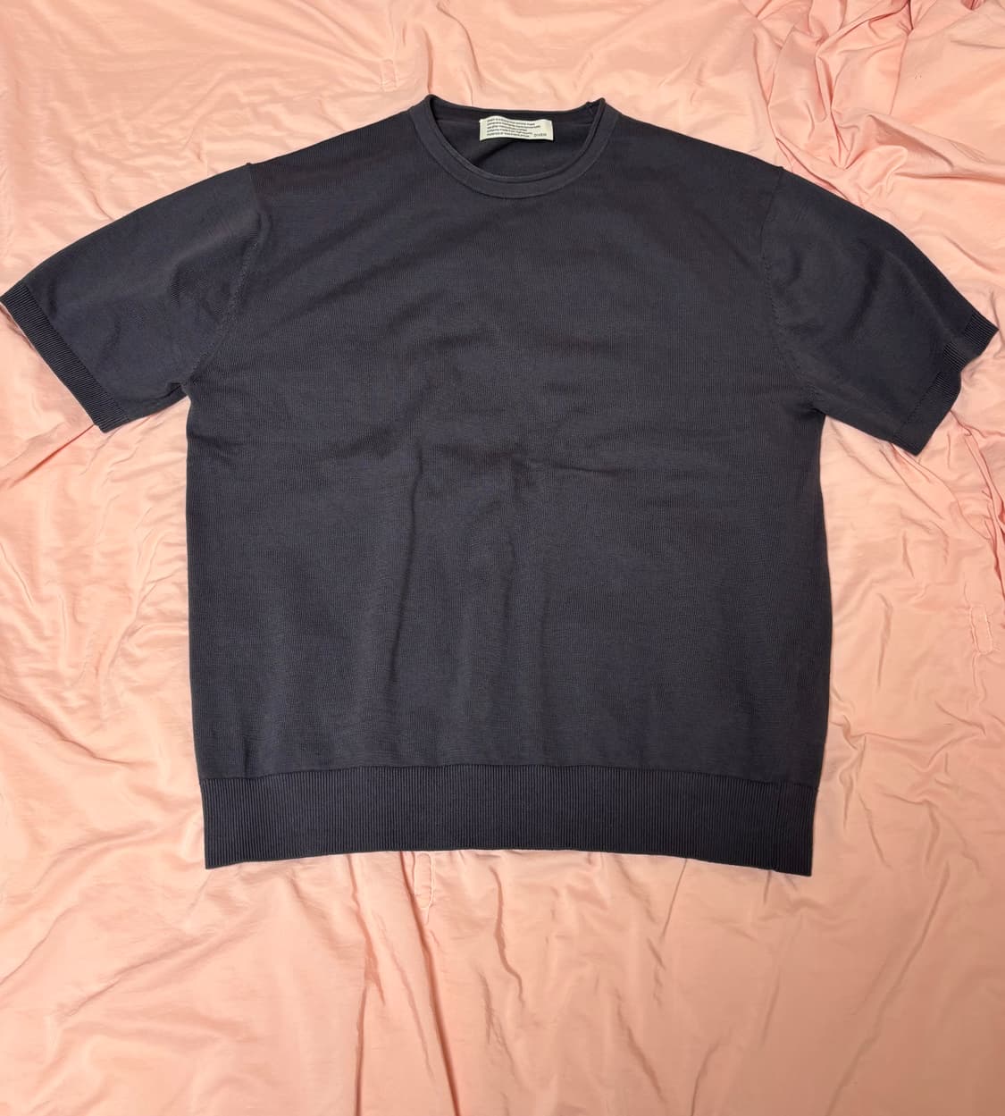 LOUNGE COTTON KNIT T-SHIRTS (CHARCOAL) 상품이미지3