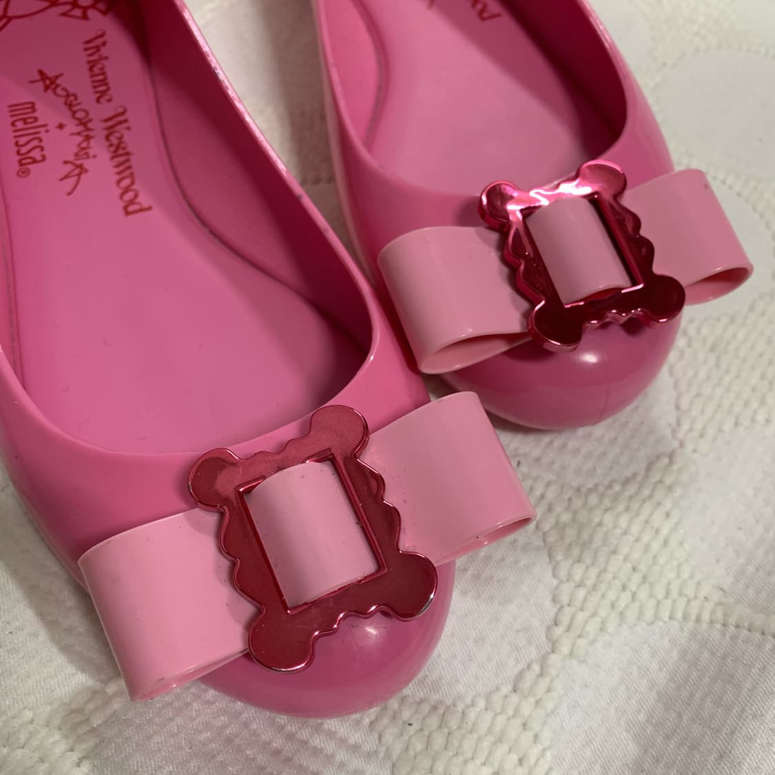 비비안 웨스트우드 X 멜리사 핑크 리본 플랫슈즈 상품이미지3