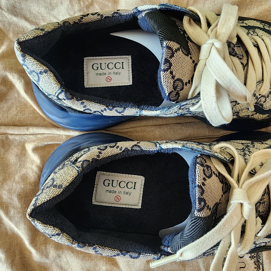 초민트급 구찌 GG 슈프림 라이톤 스니커즈 네이비 블랙 265 상품이미지7