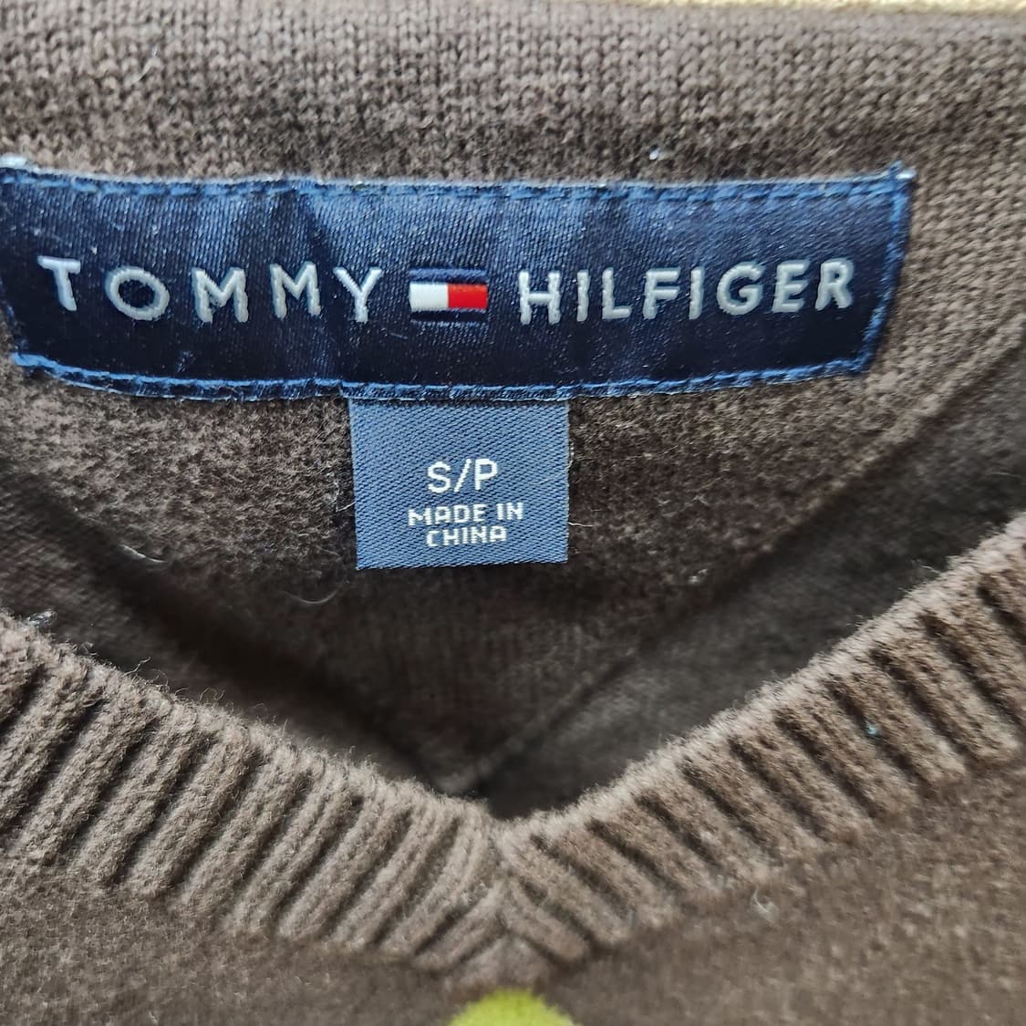 타미힐피거 아가일패턴 코튼 니트 L 상품이미지6