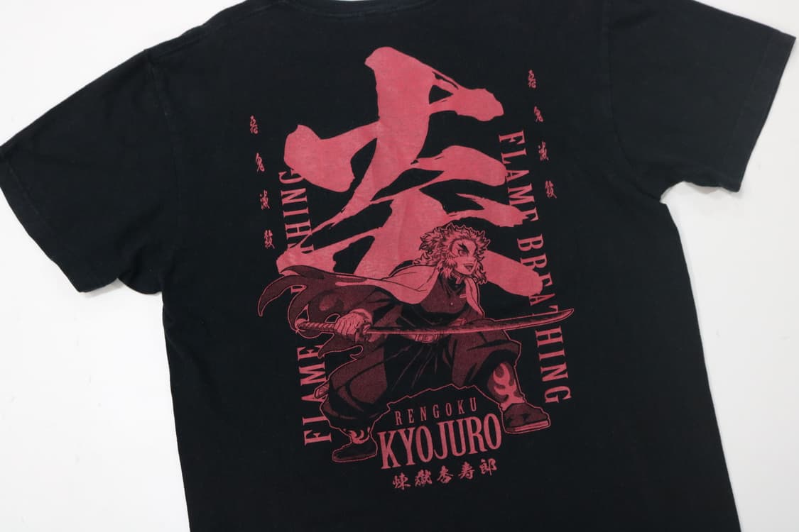 COSPA 귀멸의 칼날 렌고쿠 쿄쥬로 '화염의 호흡' 그래픽티셔츠 (L) 상품이미지4