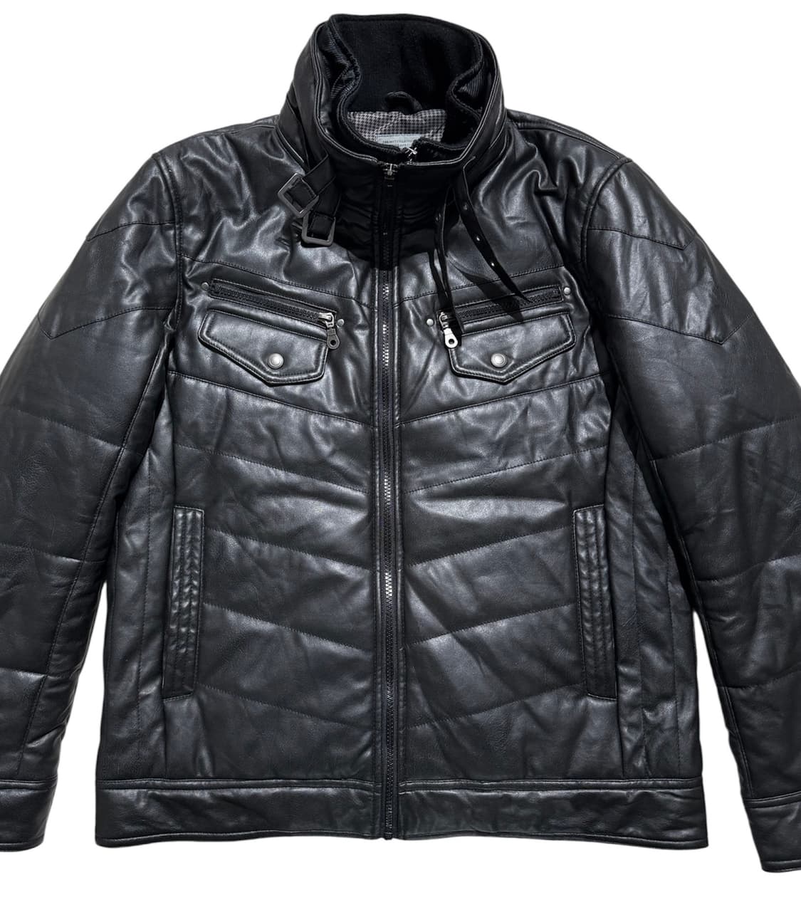 루이 샤브론 페이크 레더 다운 자켓 상품이미지3