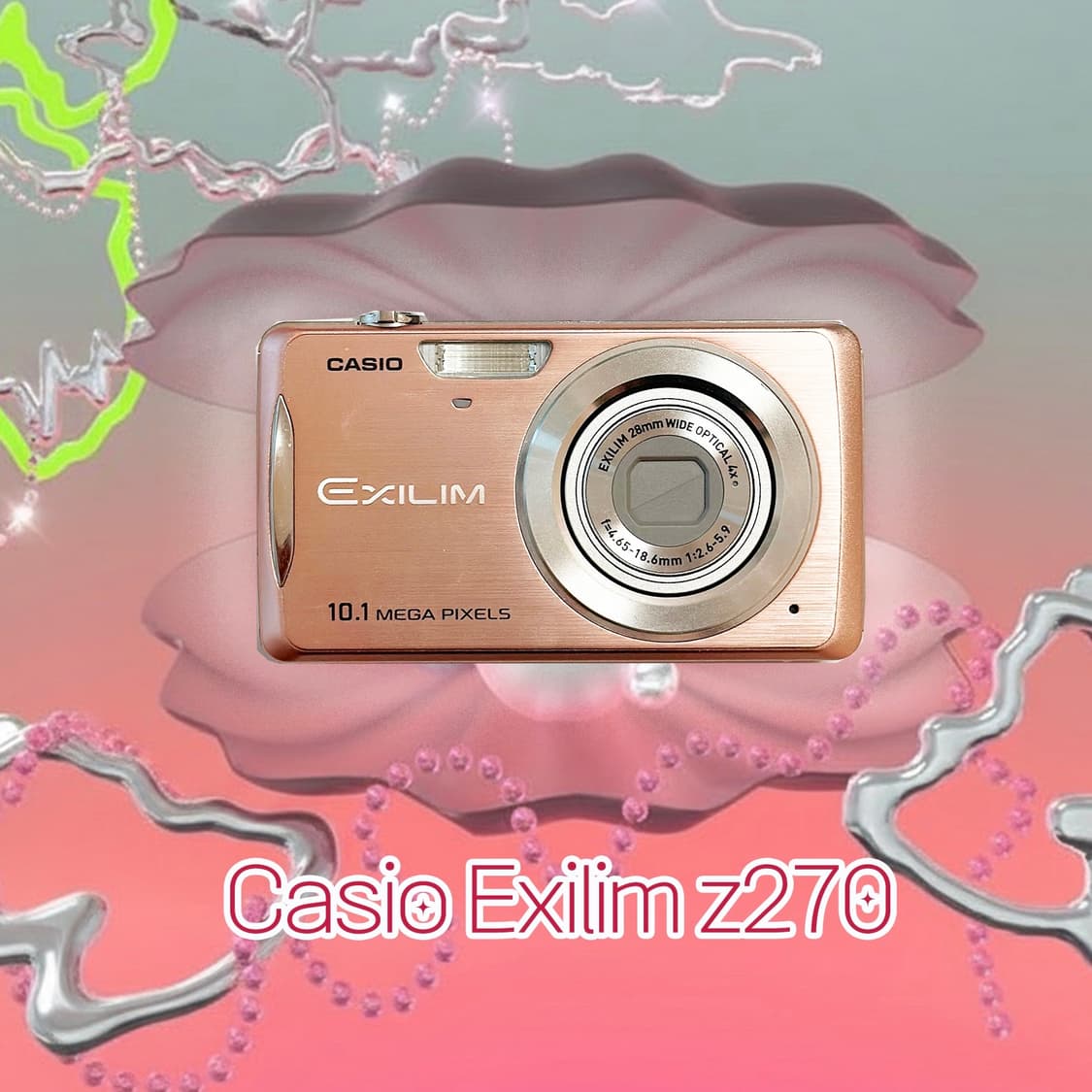 희귀풀박!) 카시오 엑슬림 z270 casio exilim 샴페인 골드 상품이미지2