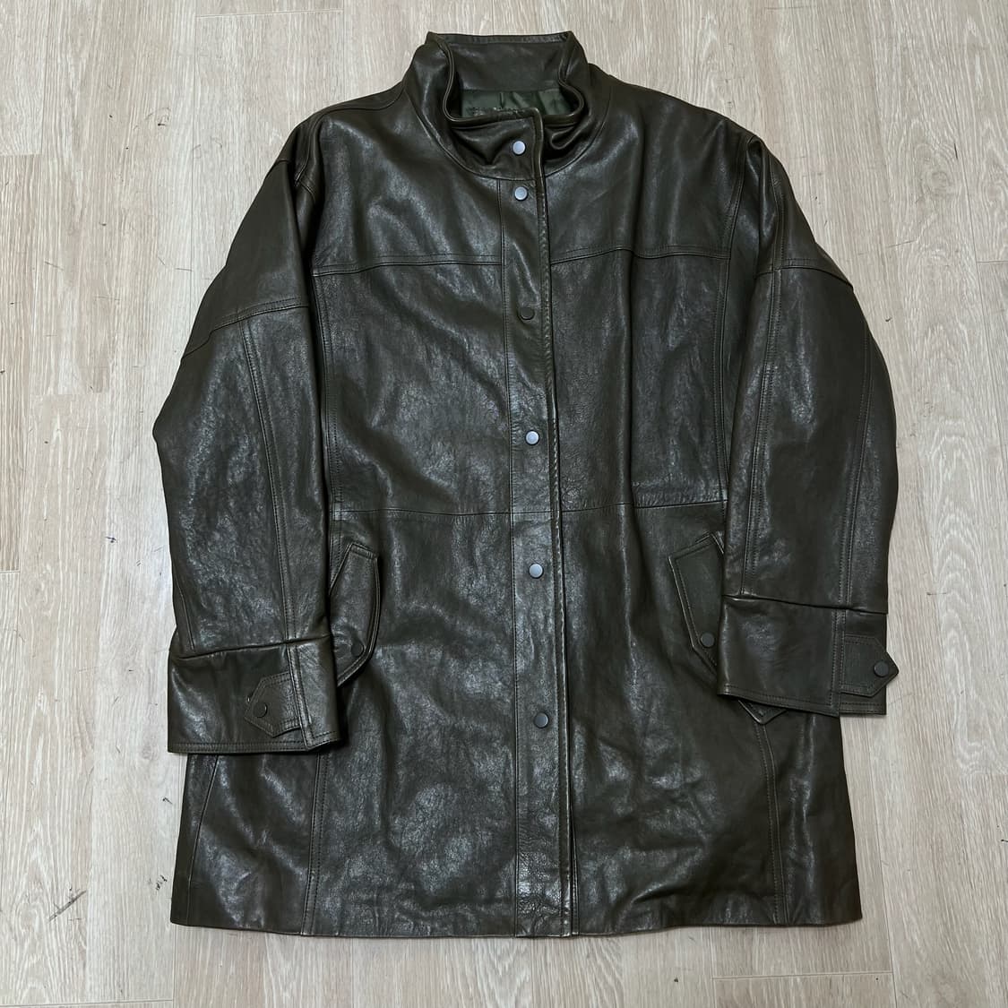 ROBO 로보 여성 천연 양가죽 레더 하프 코트 77 상품이미지1