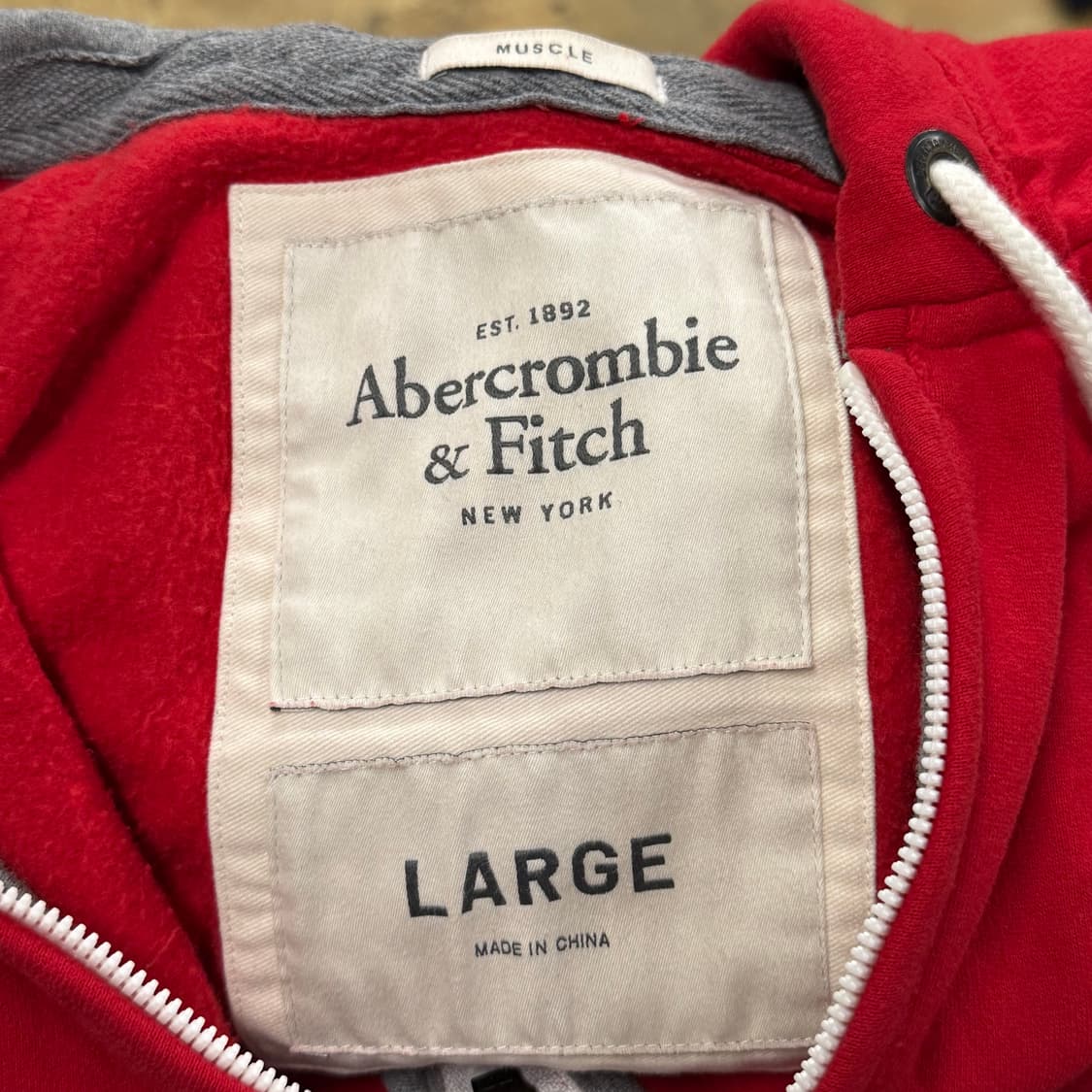 아베크롬비 레드 후드집업 상품이미지6