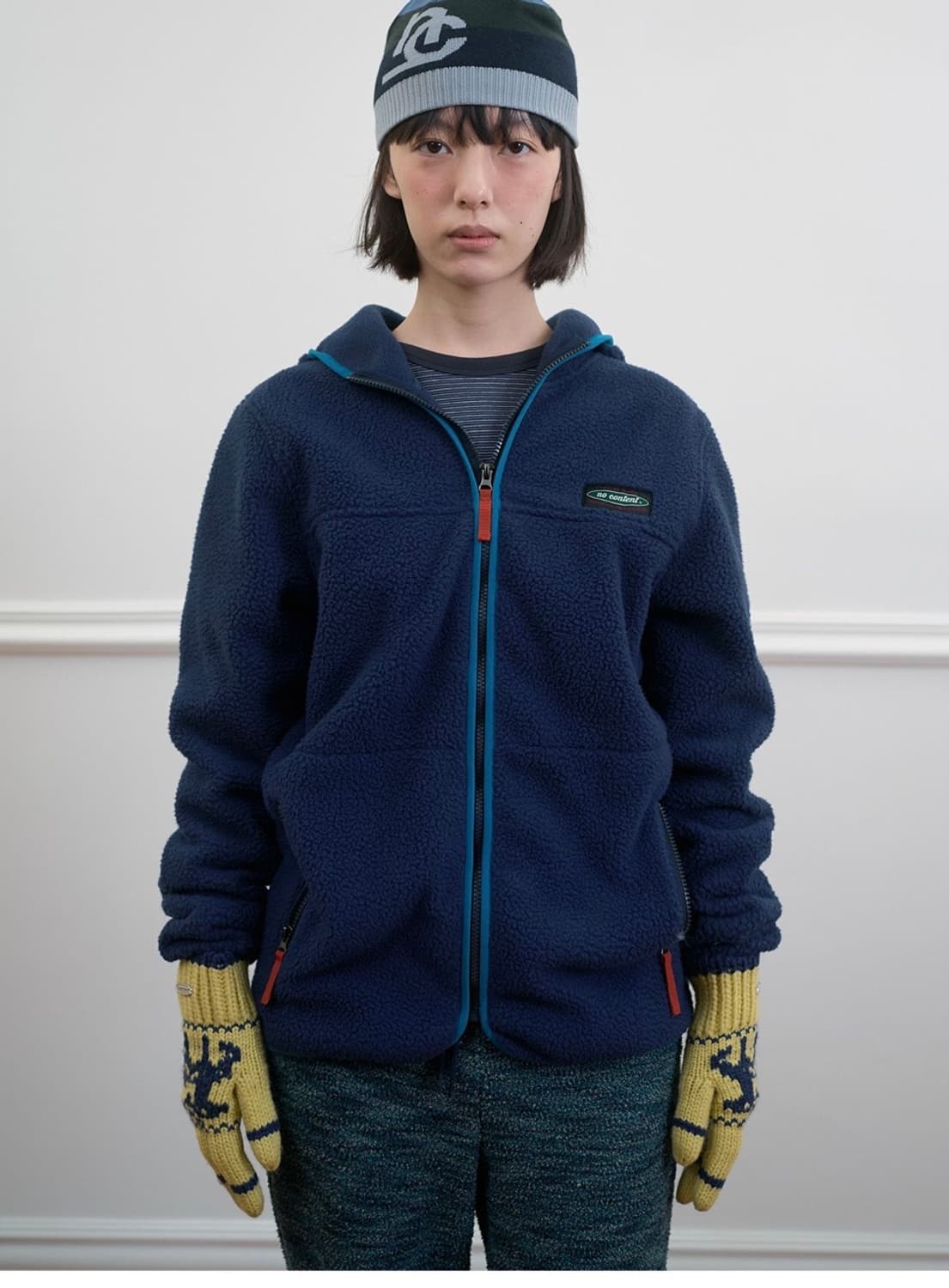 노컨텐츠 데일리 플리스 집업 네이비 블루 상품이미지1