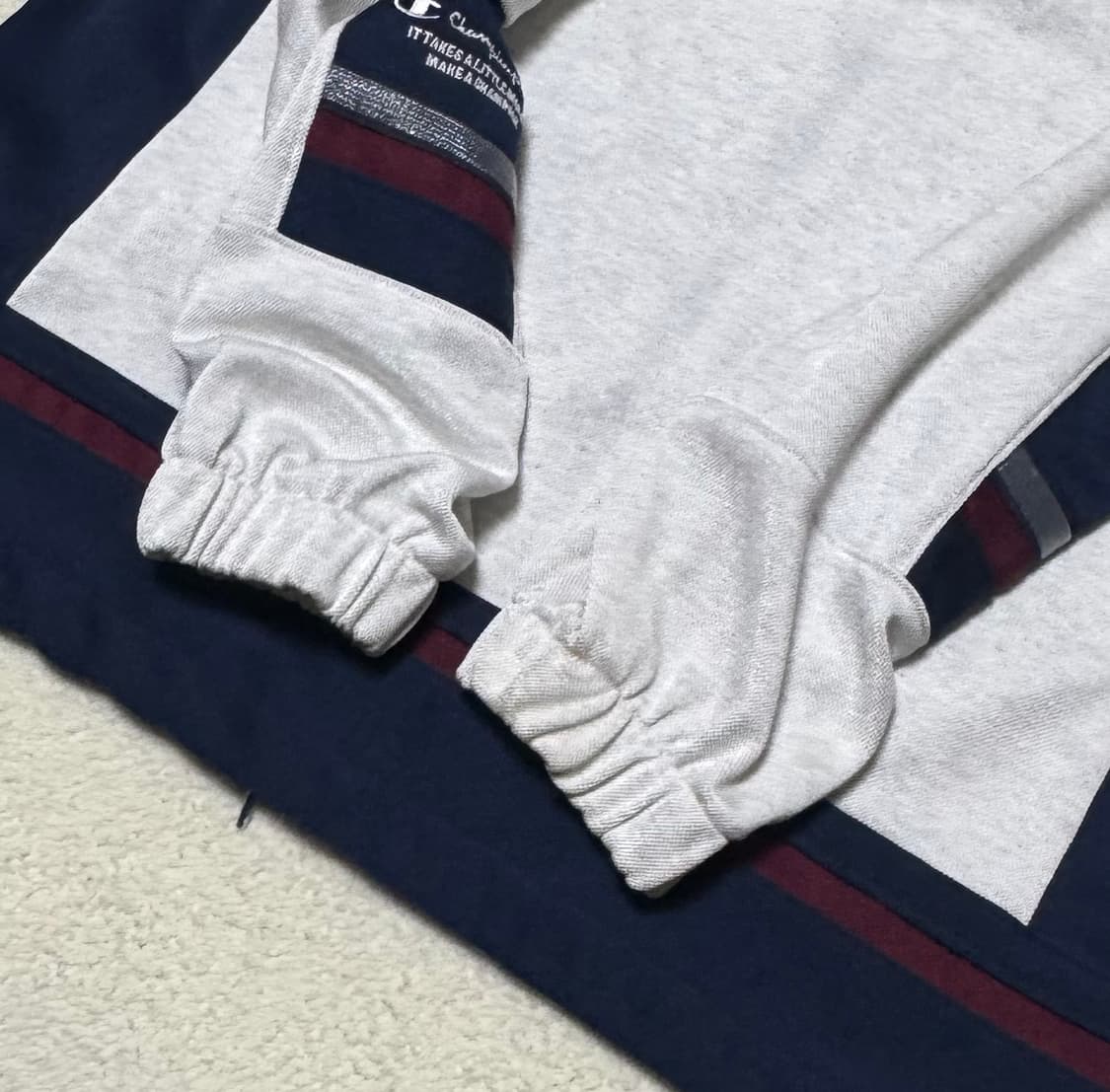 챔피온 올드스쿨 USA 화이트 네이비 져지 상품이미지10