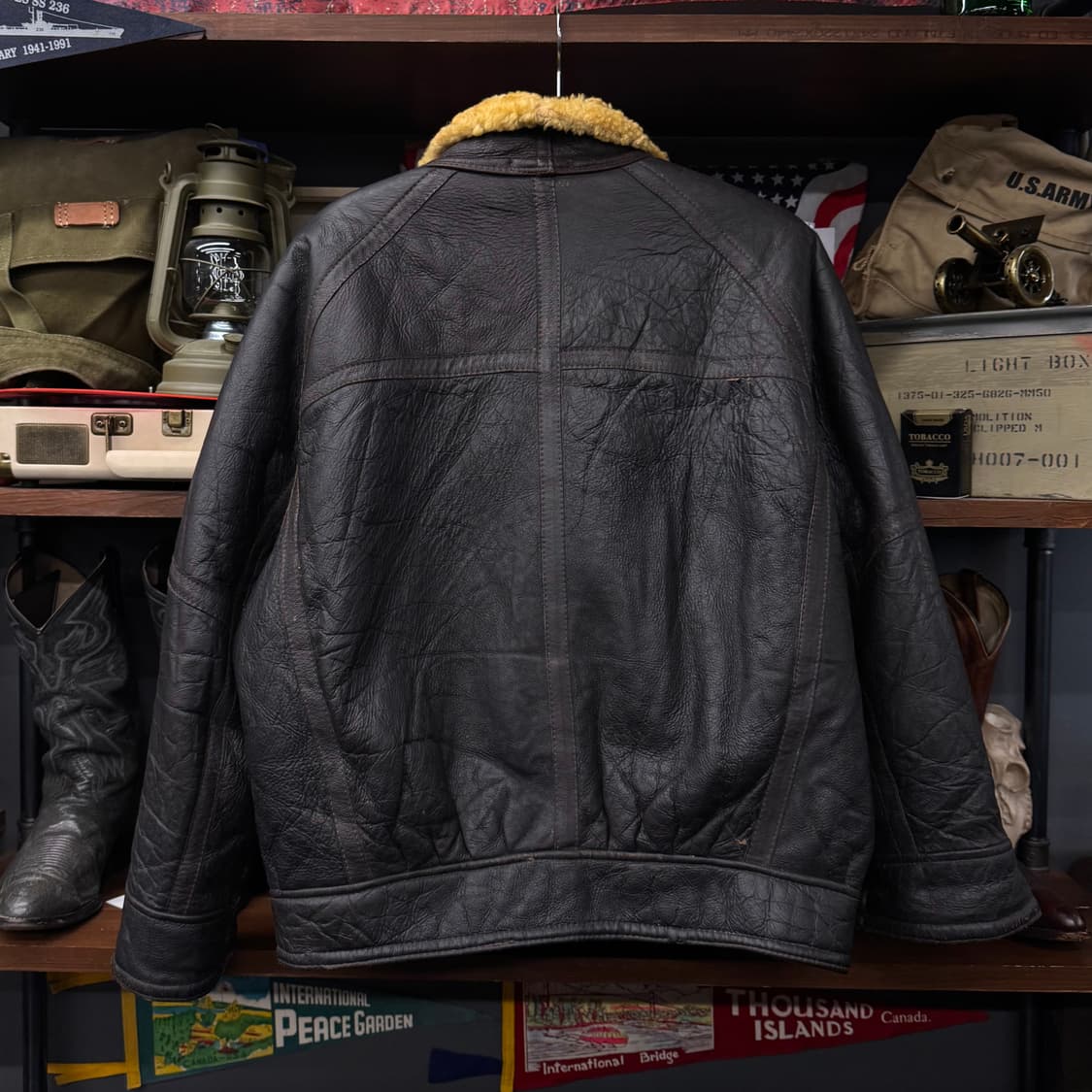 Vintage 리얼 양가죽 레더 빈티지 무스탕 B-3 쉽스킨 N139 상품이미지2