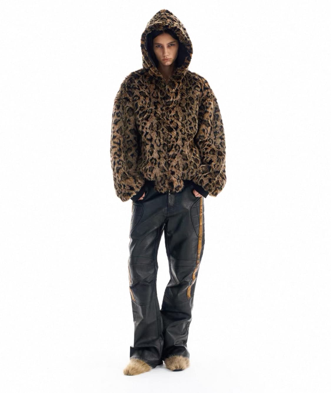 Reversible Leopard Fur Padded Bomber 상품이미지4