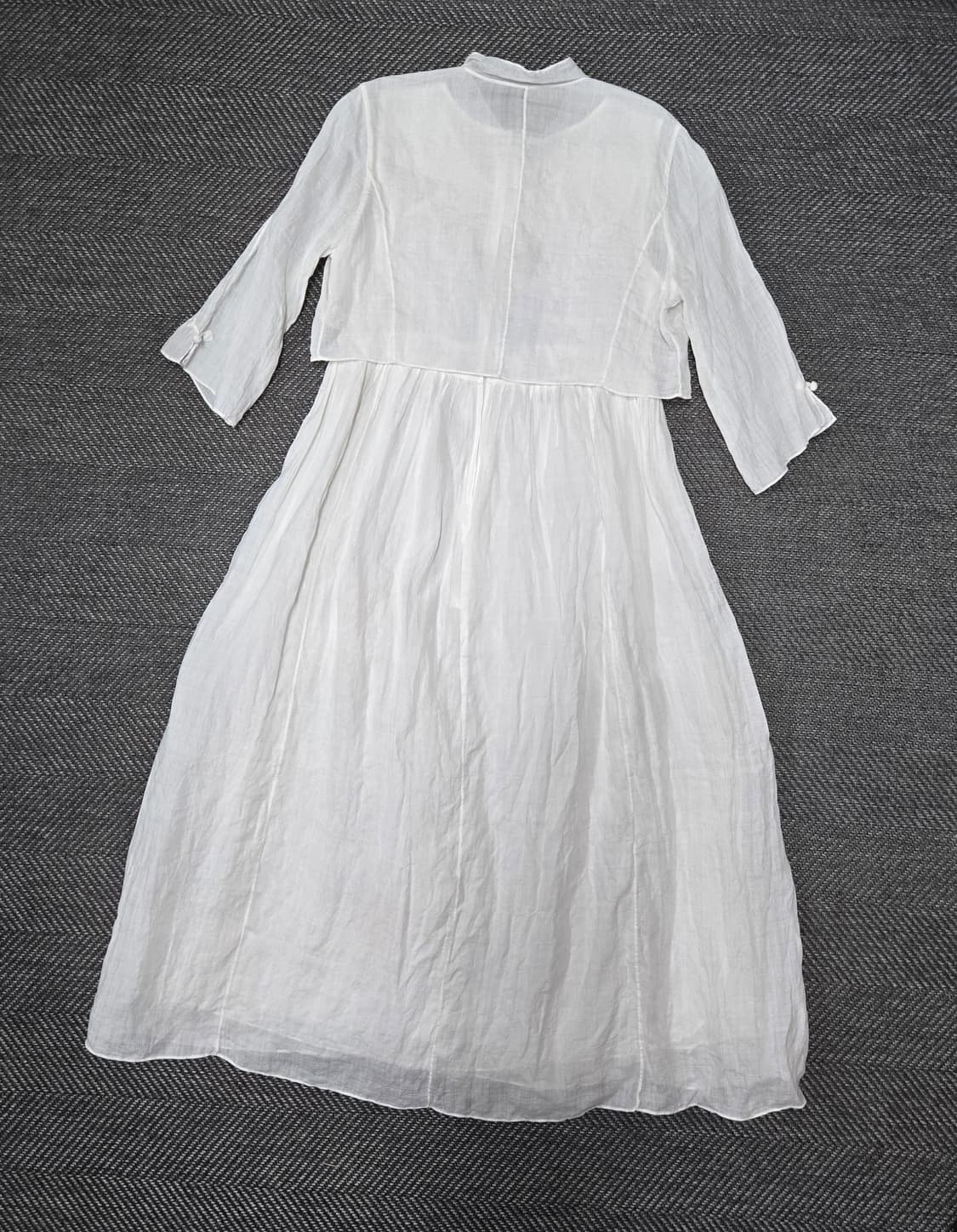 씨실 CISIL 모시 원피스  꽃자수 모시 원피스 세트 상품이미지2