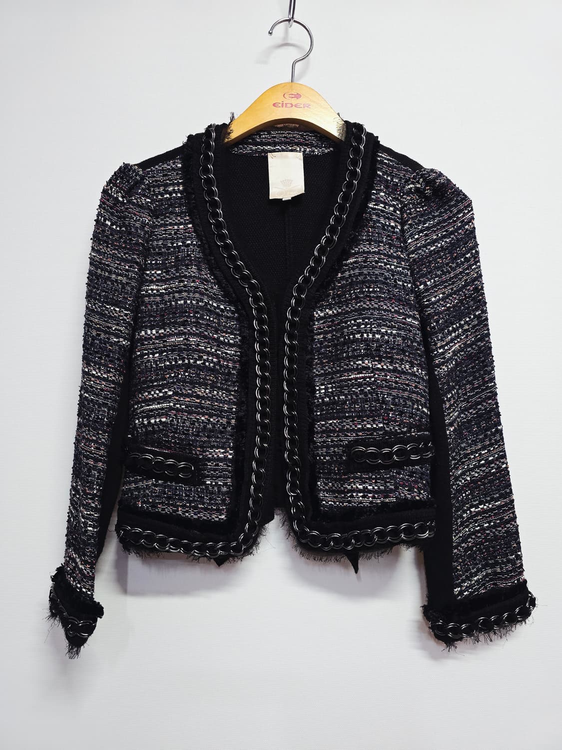 오즈세컨 트위드 체인 장식 자켓 상품이미지1