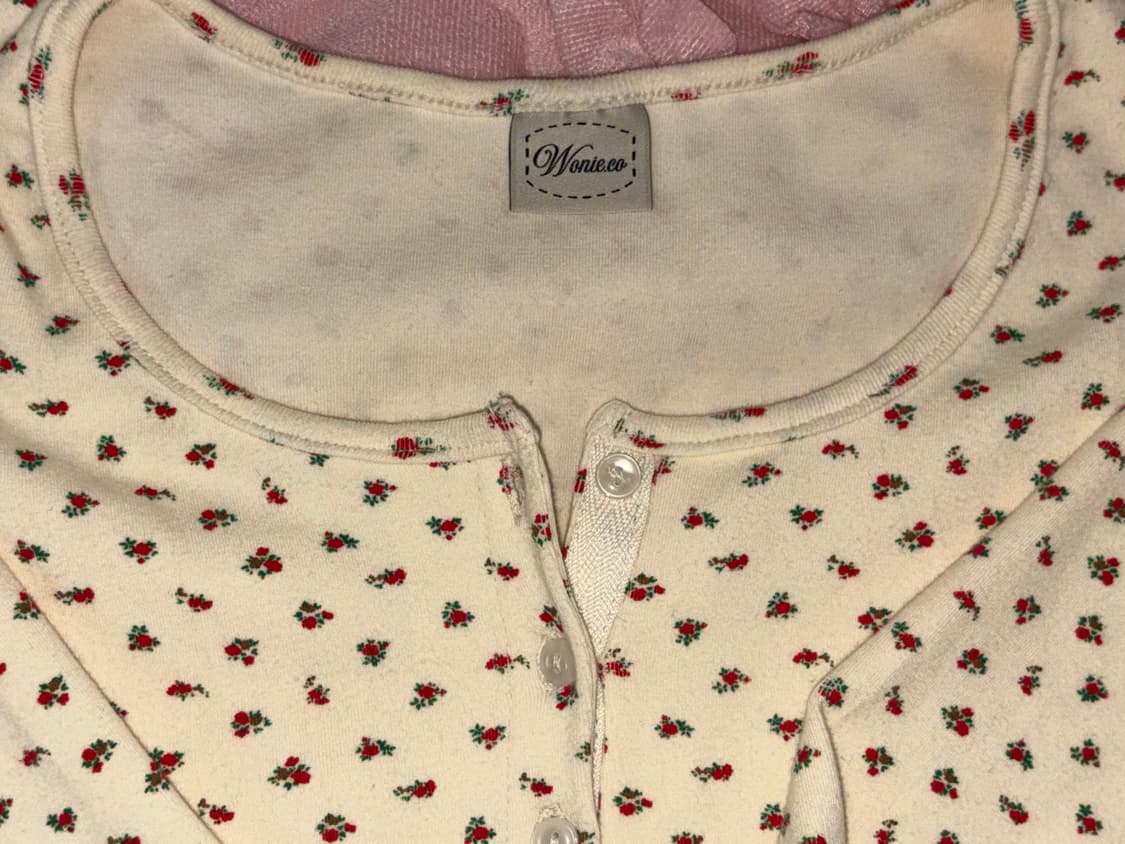 김아홉 플라워가든 기모티 크림색상 상품이미지3