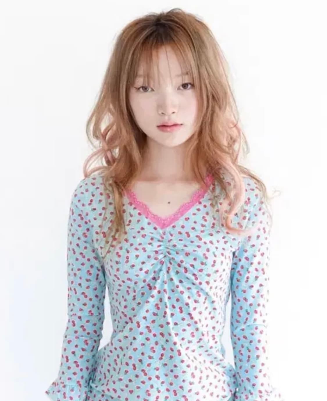 샵페어리 리틀 스트로베리 레이스티 민트색 상품이미지1