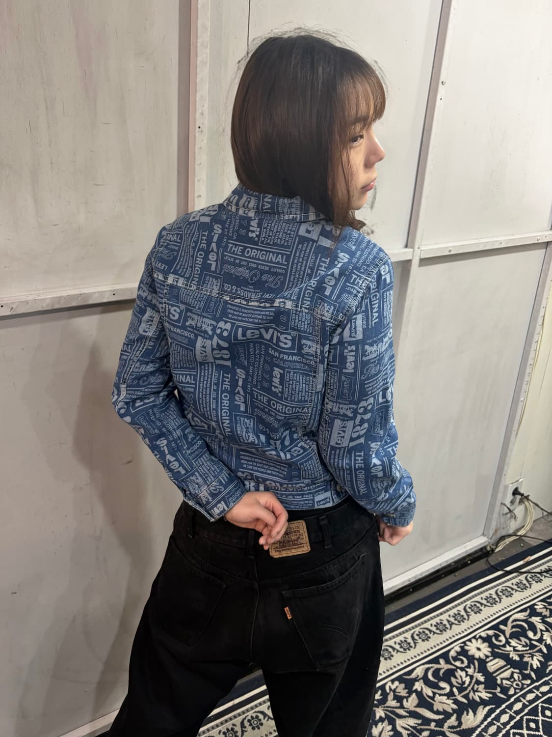 00s LEVIS girlz denim tracker jacket 상품이미지3