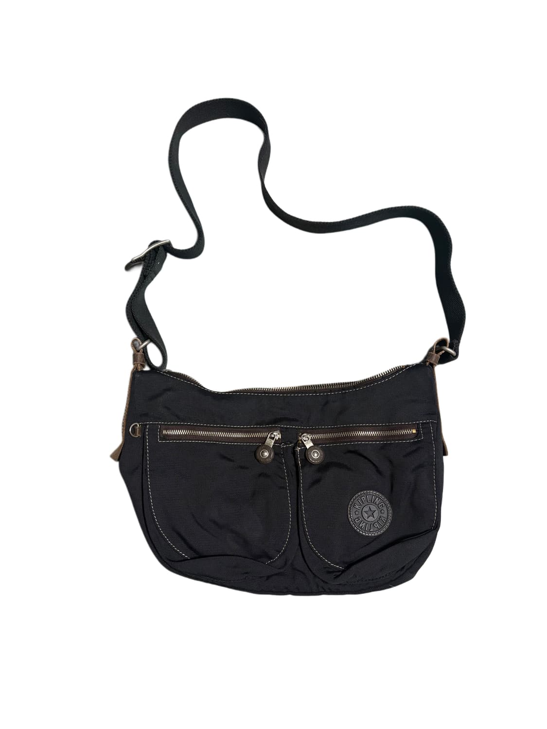 키플링 나일론 크로스백 블랙/브라운 상품이미지1