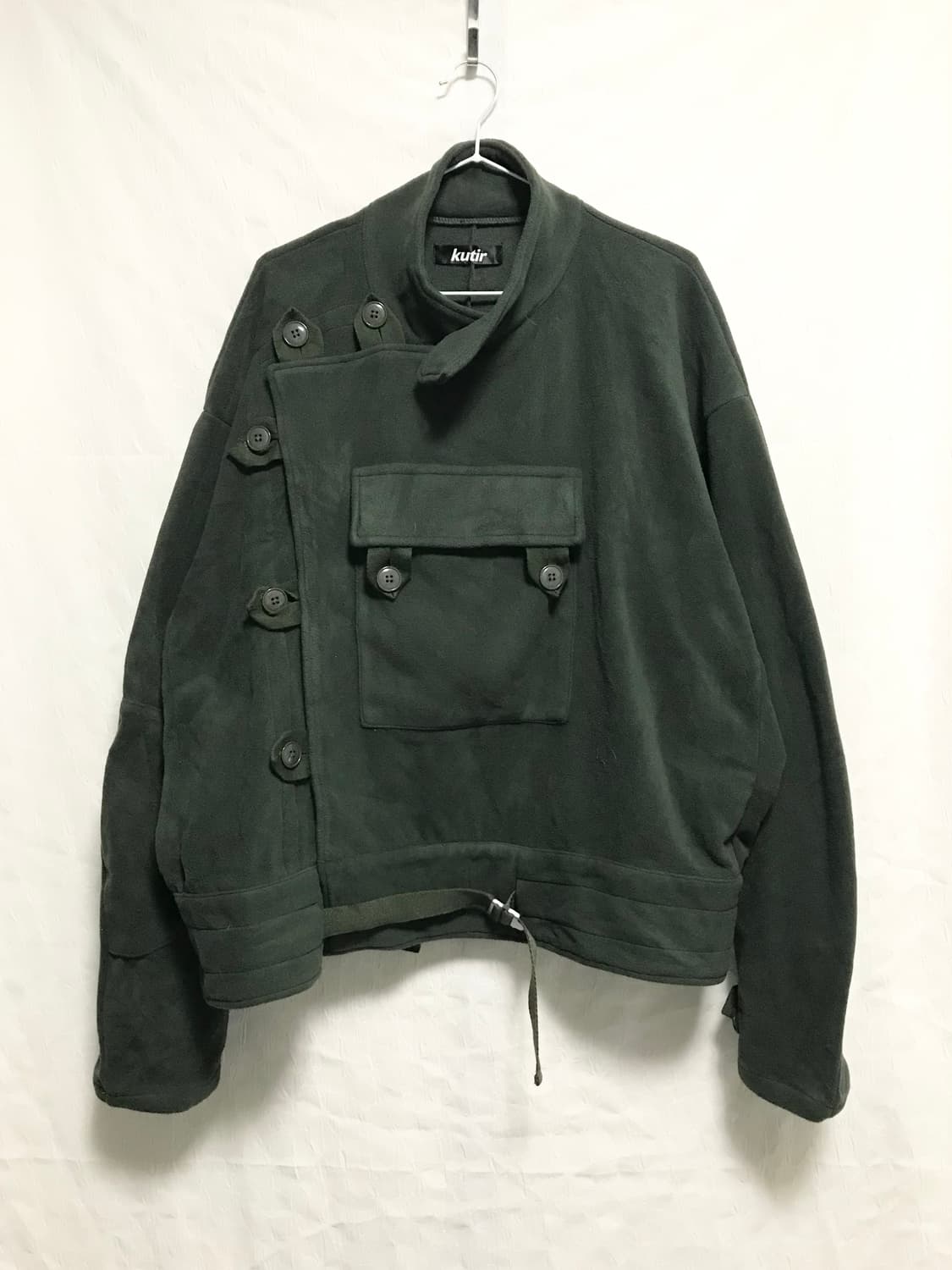 빈티지 모터사이클 밀리터리 디자인 버튼 후리스 자켓 상품이미지1