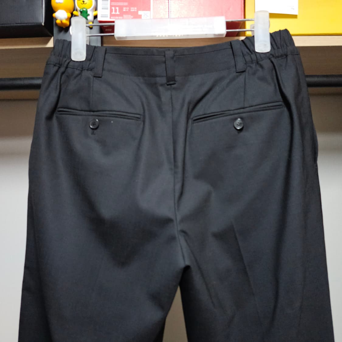 타임옴므 블랙 남성슬랙스 릴렉스 크롭팬츠 32 상품이미지4