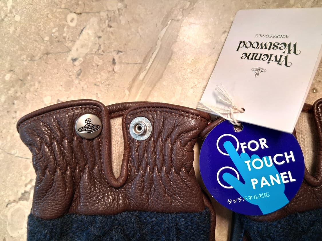 비비안웨스트우드 남성용 가죽 콤비 장갑 24cm (새상품) 상품이미지8