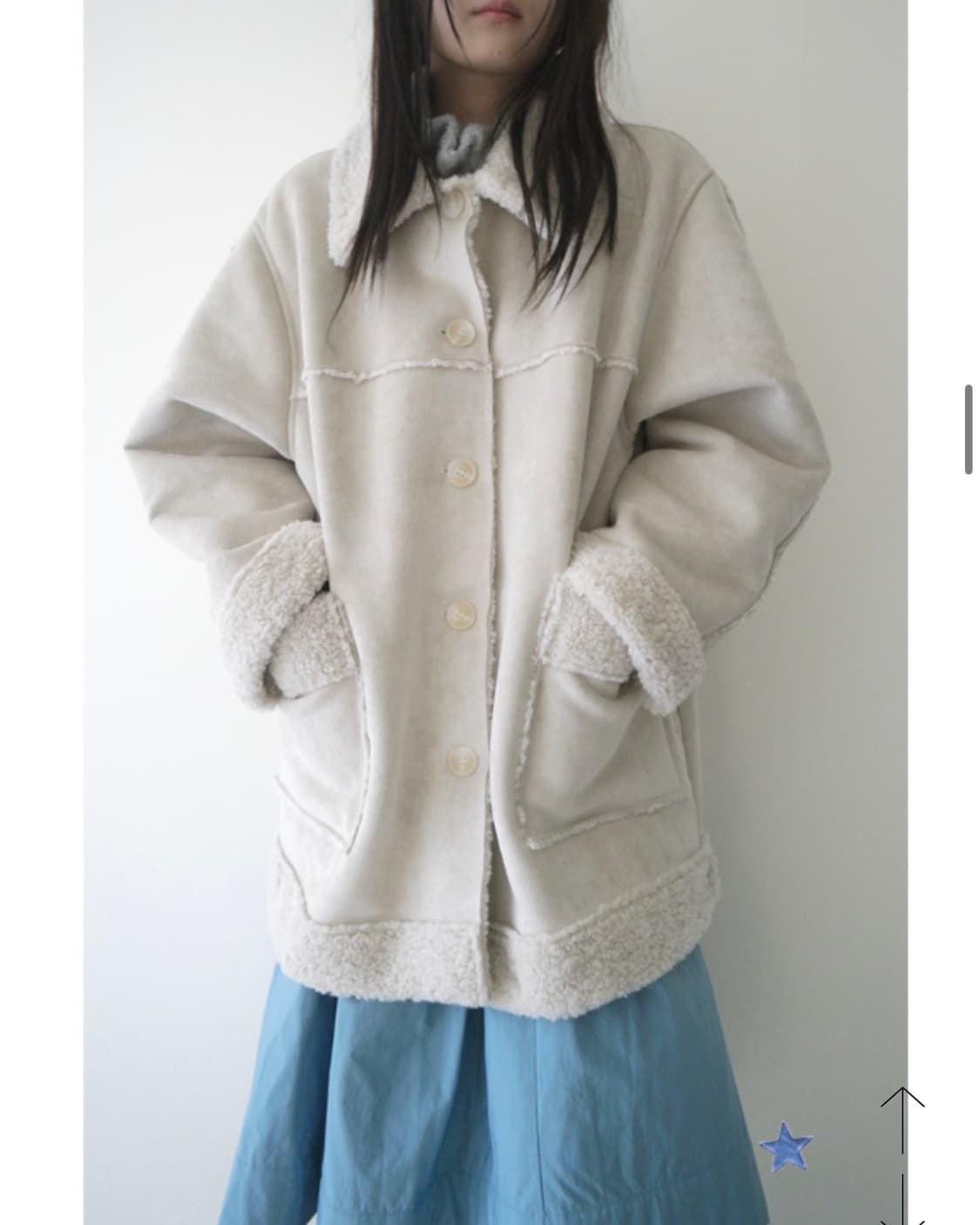 에프터먼데이 스노우 무스탕 코트 자켓 상품이미지2