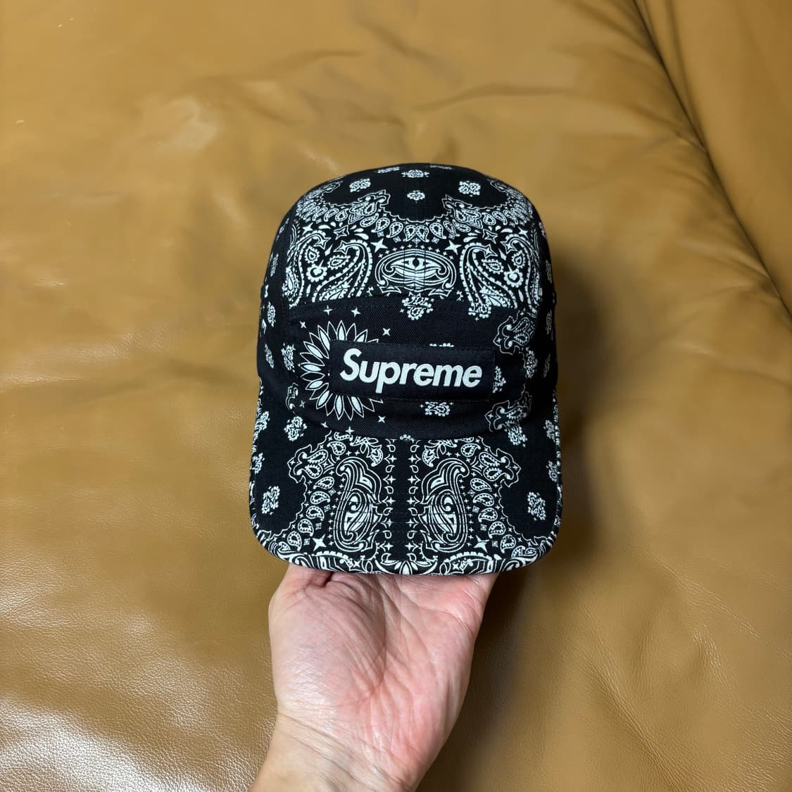 Supreme 슈프림 반다나 블랙 캠프캡 모자 Bandana Black 상품이미지2