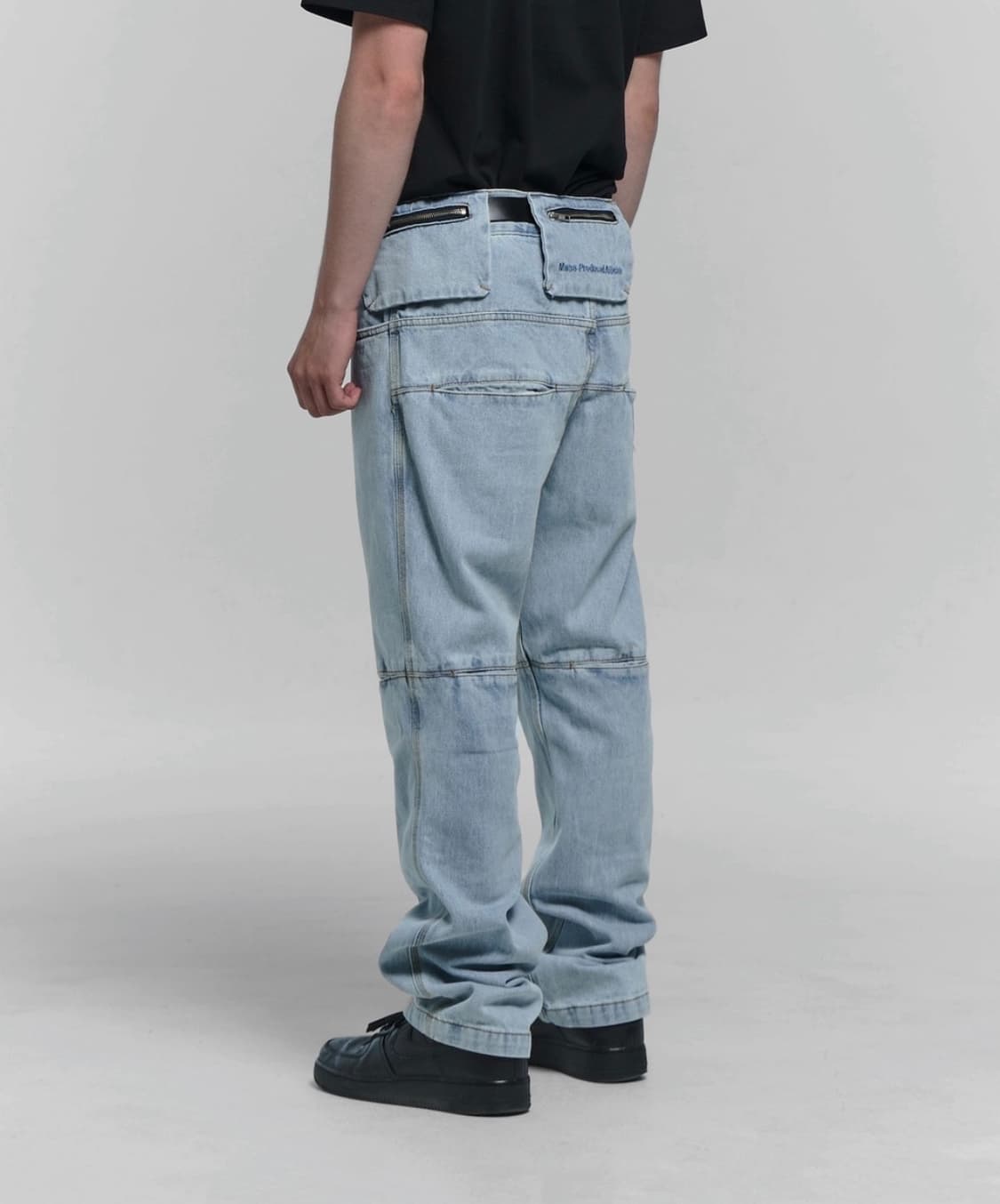플라스틱프로덕트 백팬츠 bag pants (steel blue) S->M 상품이미지3