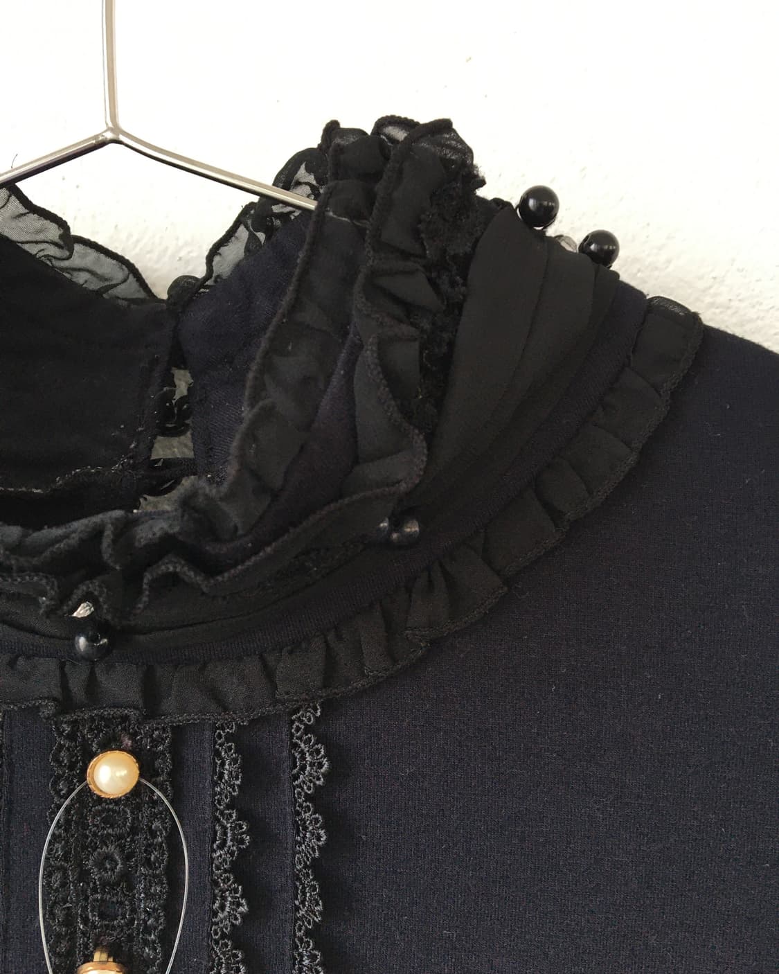 Frill point high neck sleeve 상품이미지6