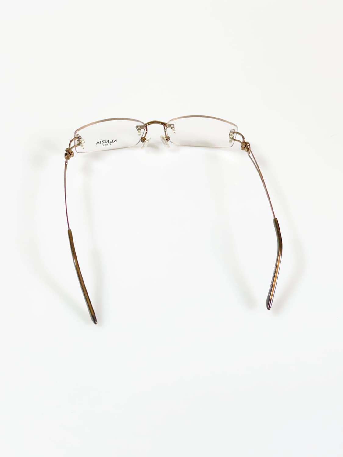 KENZIA ITALY 오벌 무테 로즈골드 메탈 프레임 빈티지 안경 상품이미지5