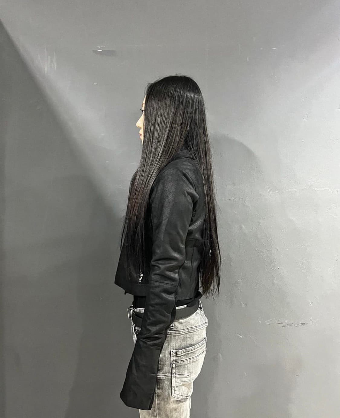 Mercurylux 고트스킨 투웨이 하이넥 라이더 재킷 상품이미지3