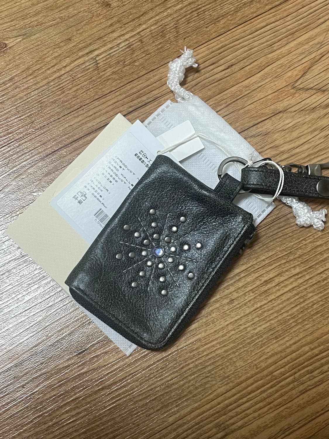 폴리테루 리벳 카드 월렛 블랙 상품이미지2