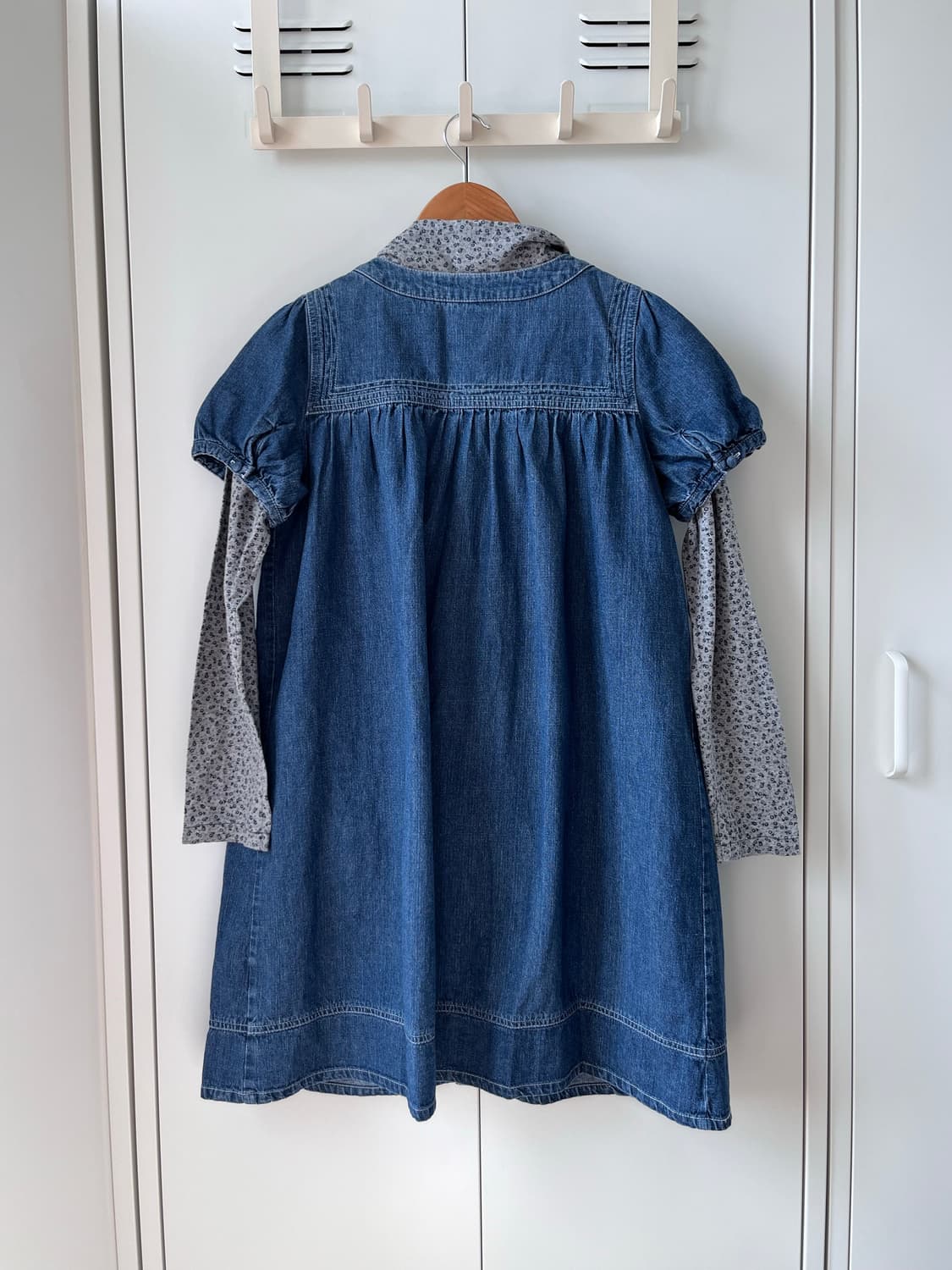 Vintage 핀턱 중청 데님 원피스 상품이미지7