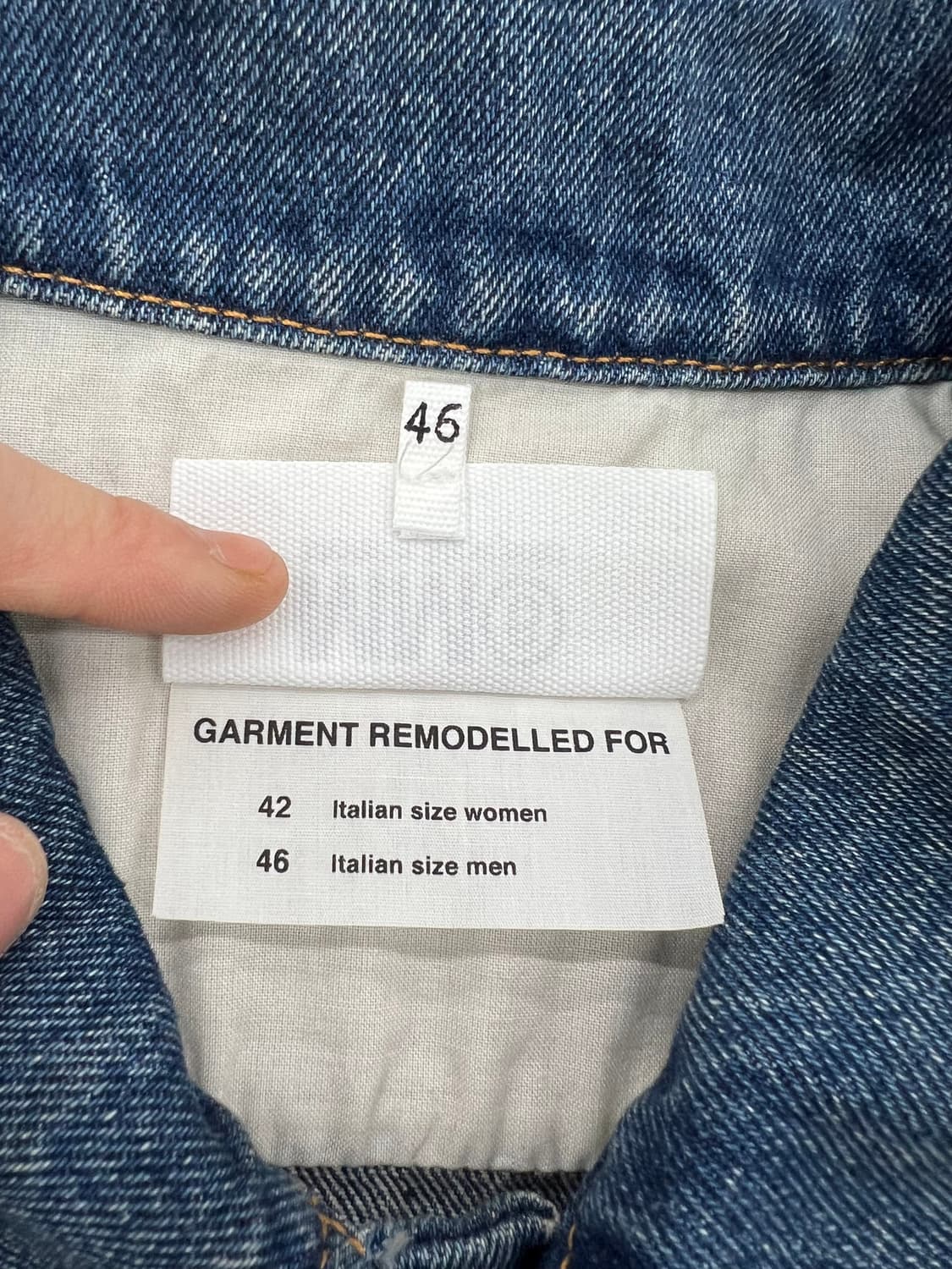 MM6 22fw 그린 캐스트 플랩 포켓 워싱 데님 자켓 상품이미지8