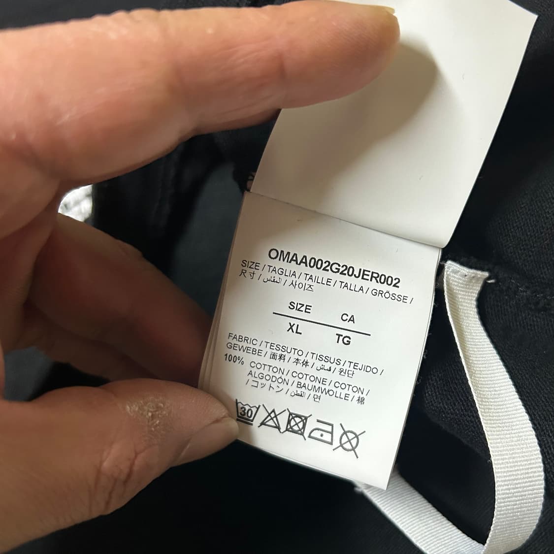 오프화이트 20ss 카라바조 오버핏 반팔 티셔츠 110-115 상품이미지4