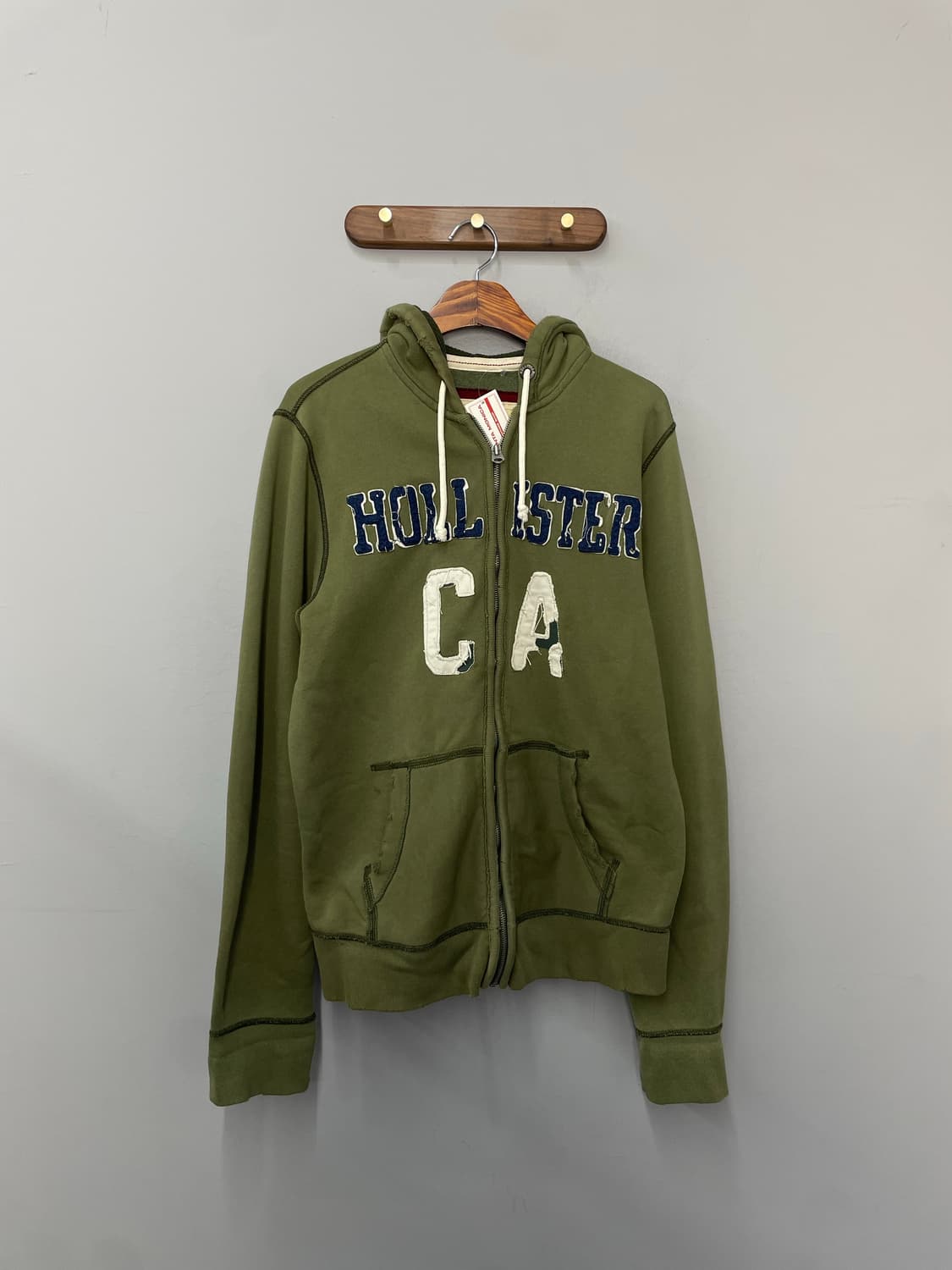 홀리스터 데미지 카키 후드집업 H2581 상품이미지2