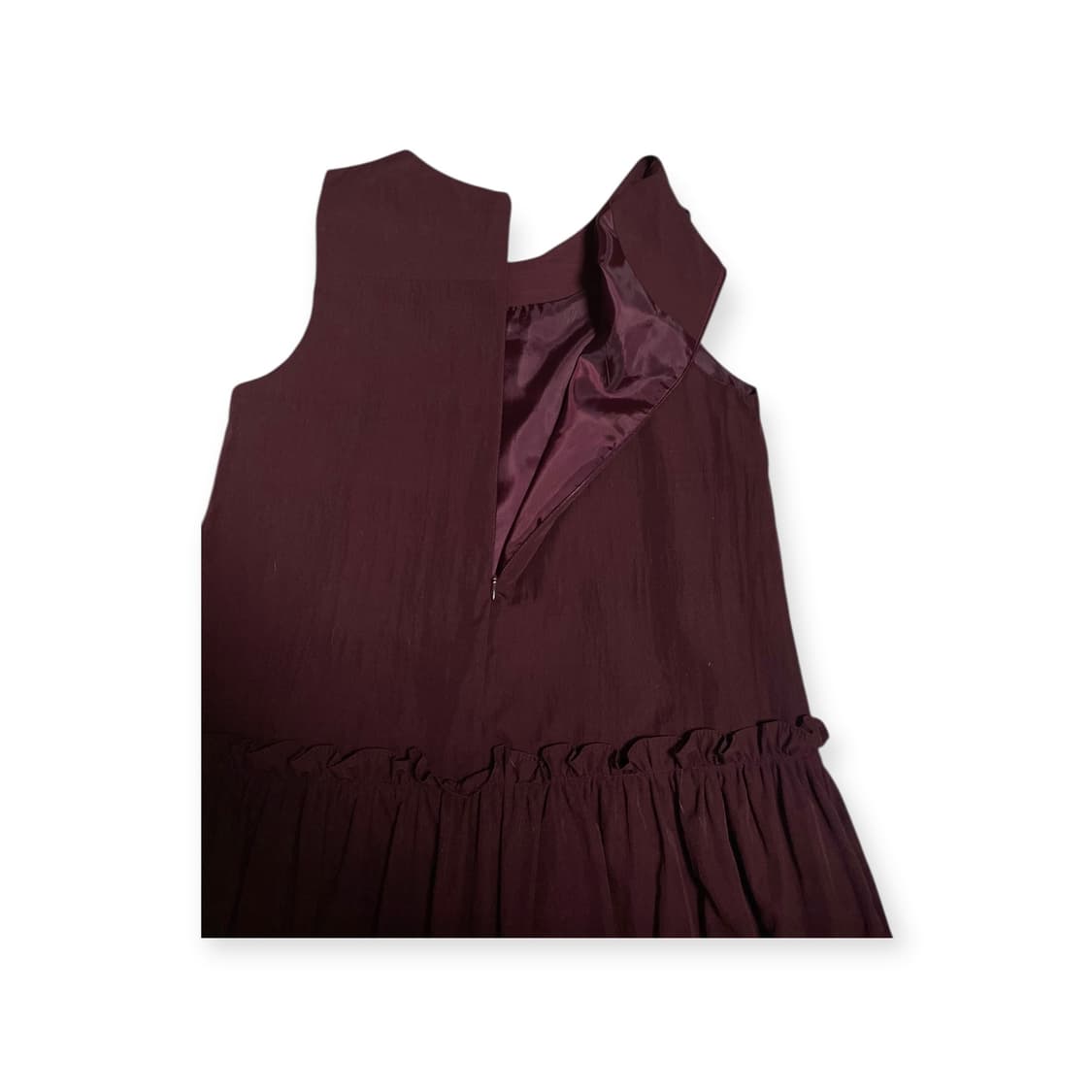 프릴 나일론 롱 원피스 상품이미지5