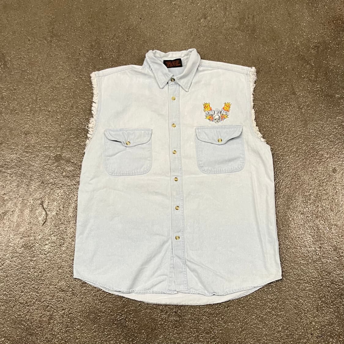 빈티지 바이커 슬리브리스 셔츠 (105-110) 상품이미지3